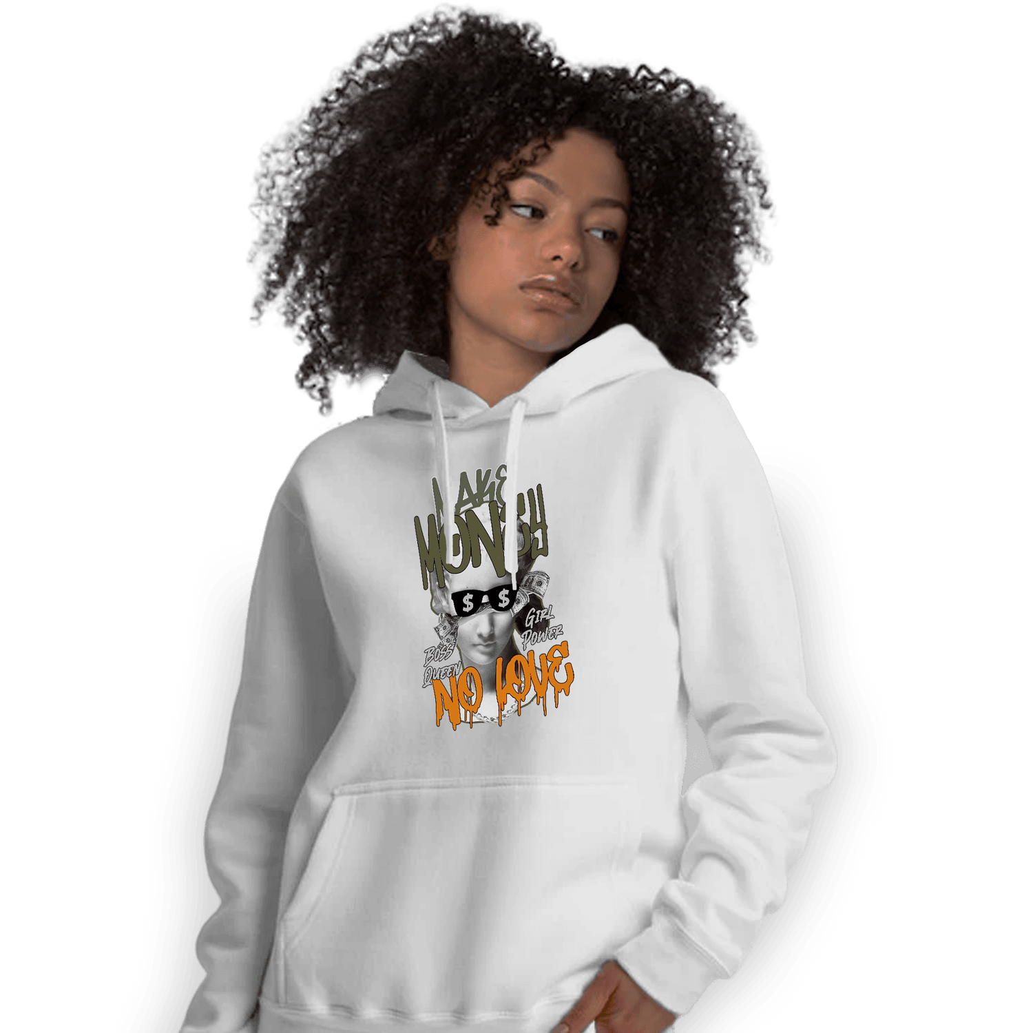 Olive 5s Hoodie Match Make Money No Love - NastyJamz