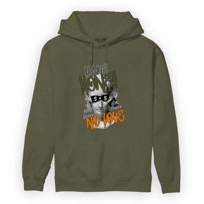 Olive 5s Hoodie Match Make Money No Love - NastyJamz
