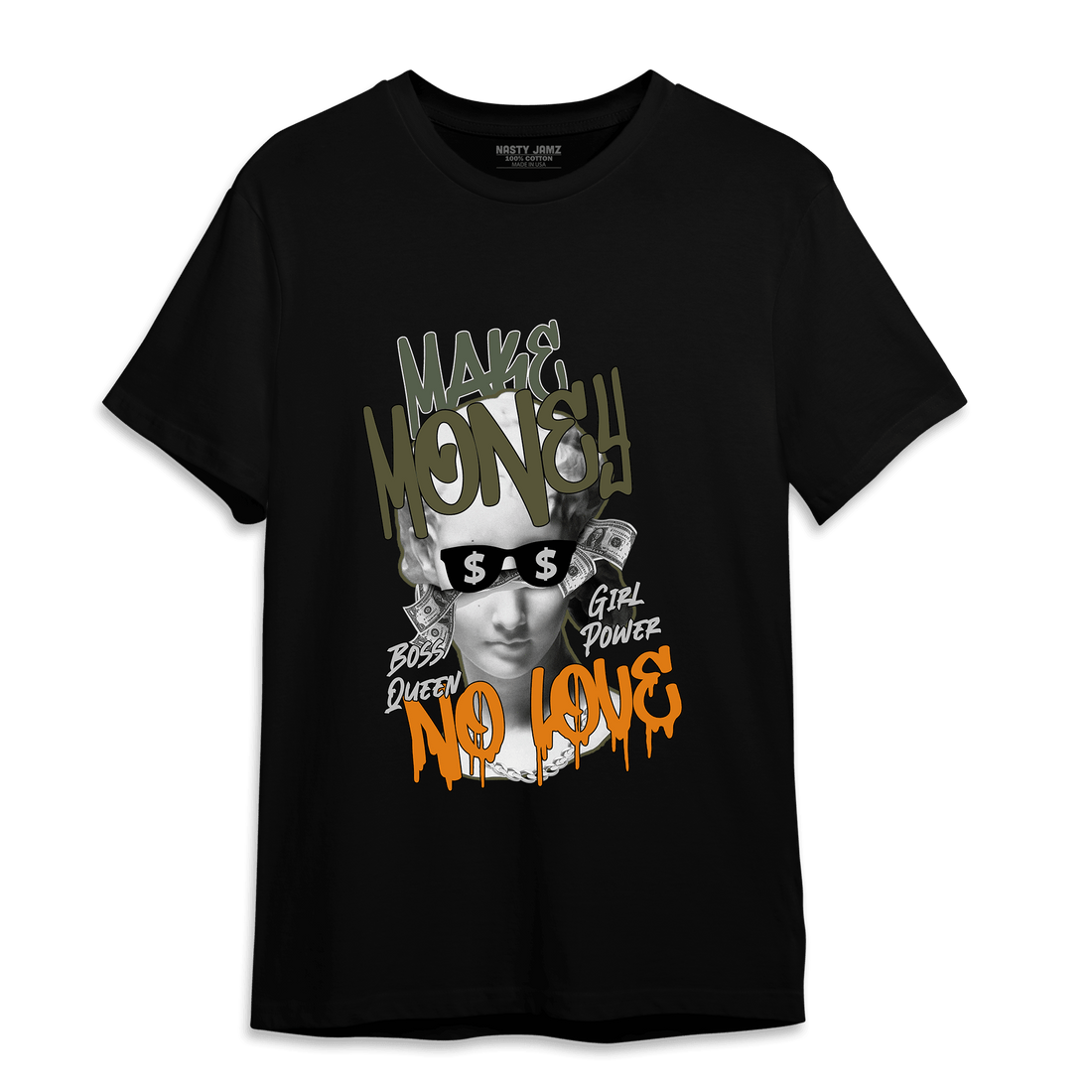 Olive 5s T Shirt Match Make Money No Love - NastyJamz