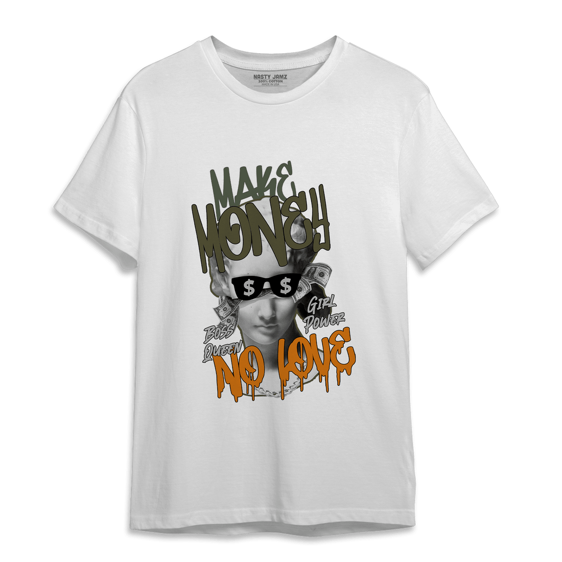 Olive 5s T Shirt Match Make Money No Love - NastyJamz