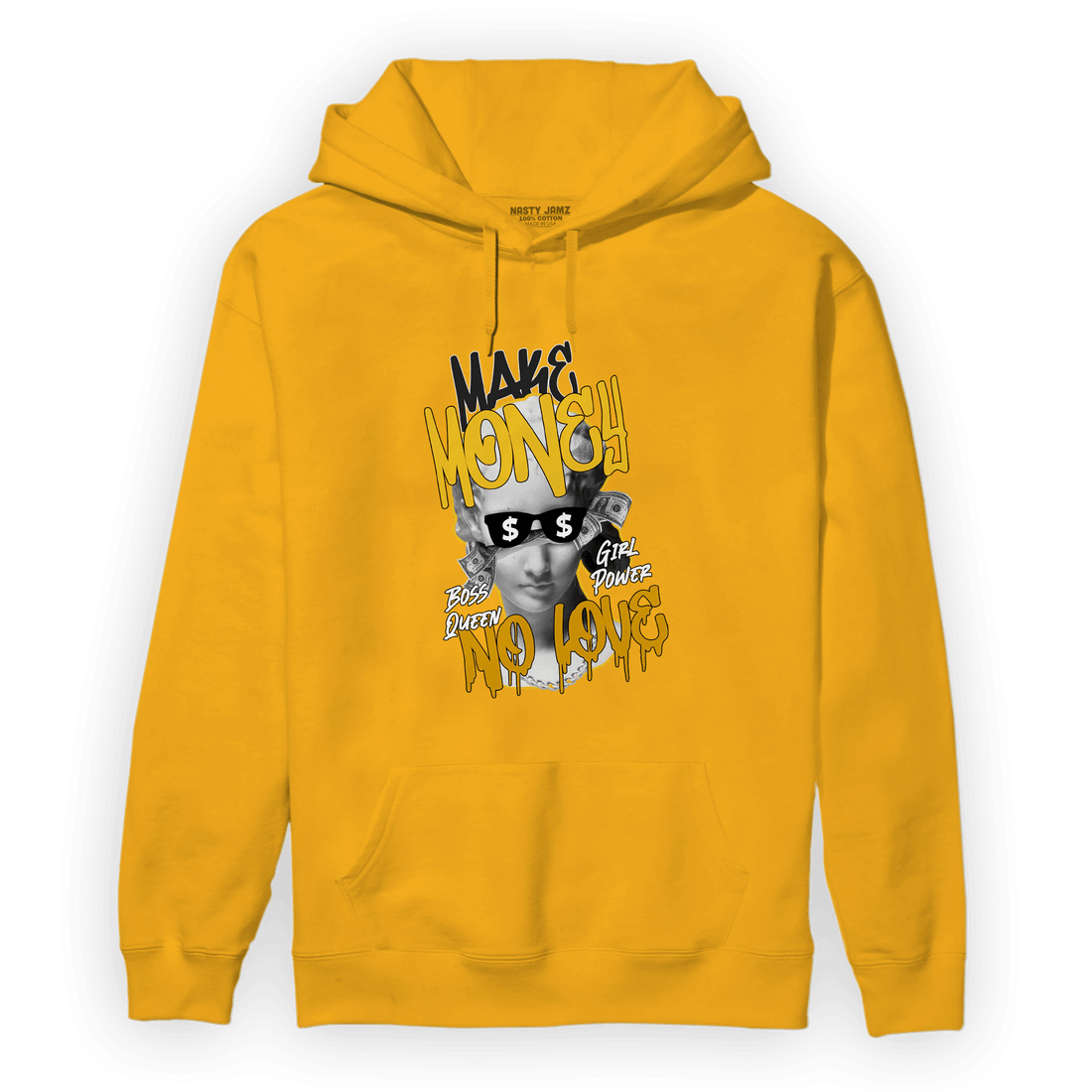 Yellow Ochre 6s Hoodie Match Make Money No Love - NastyJamz
