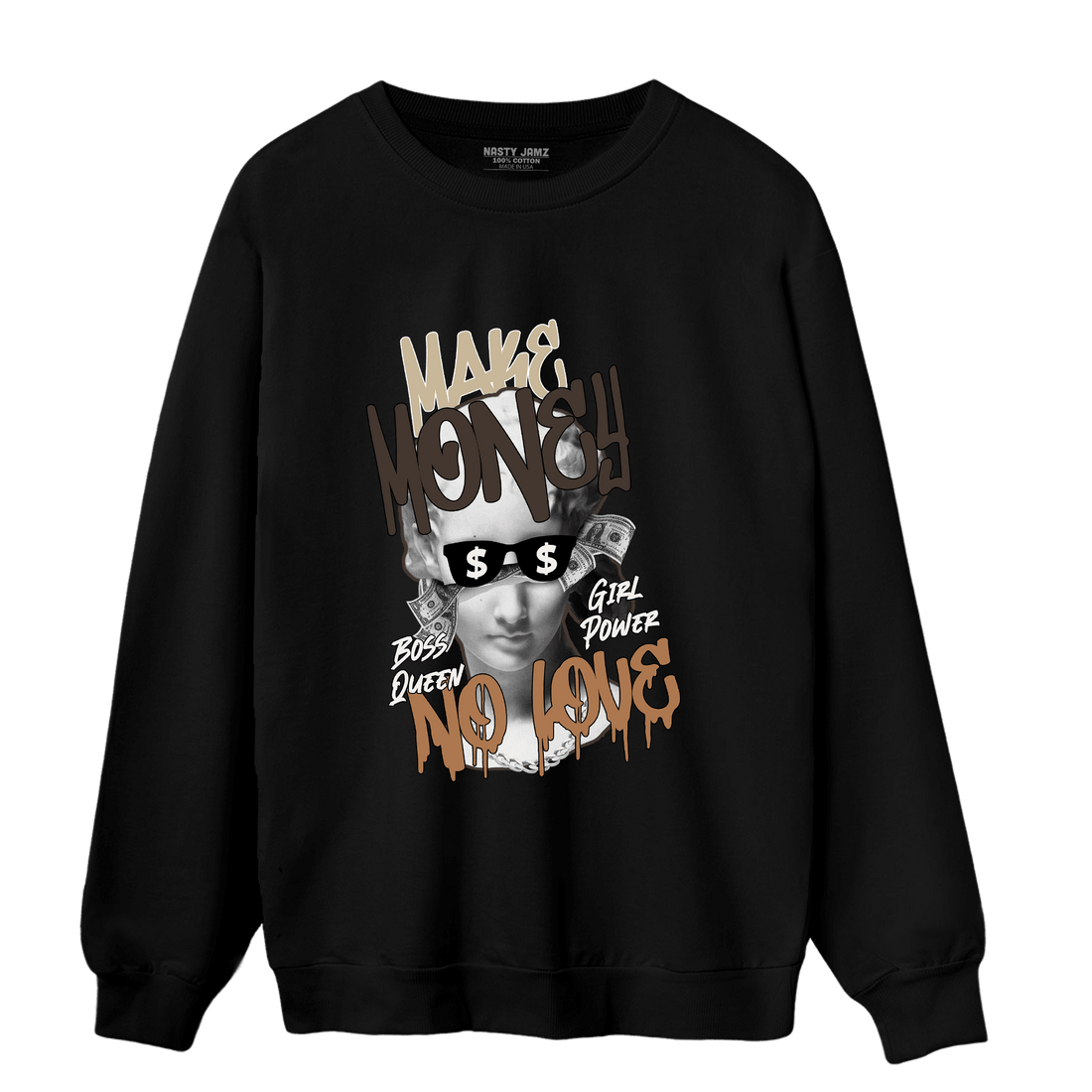 Jumpman Jack Sweatshirt Match Make Money No Love - NastyJamz