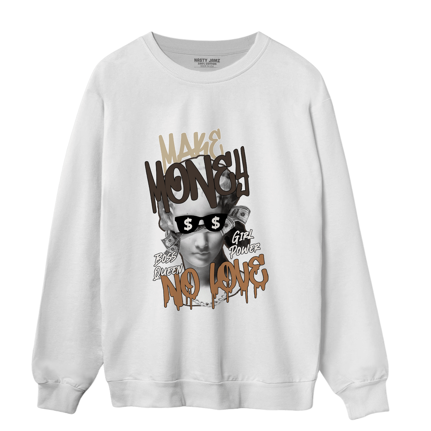 Jumpman Jack Sweatshirt Match Make Money No Love - NastyJamz