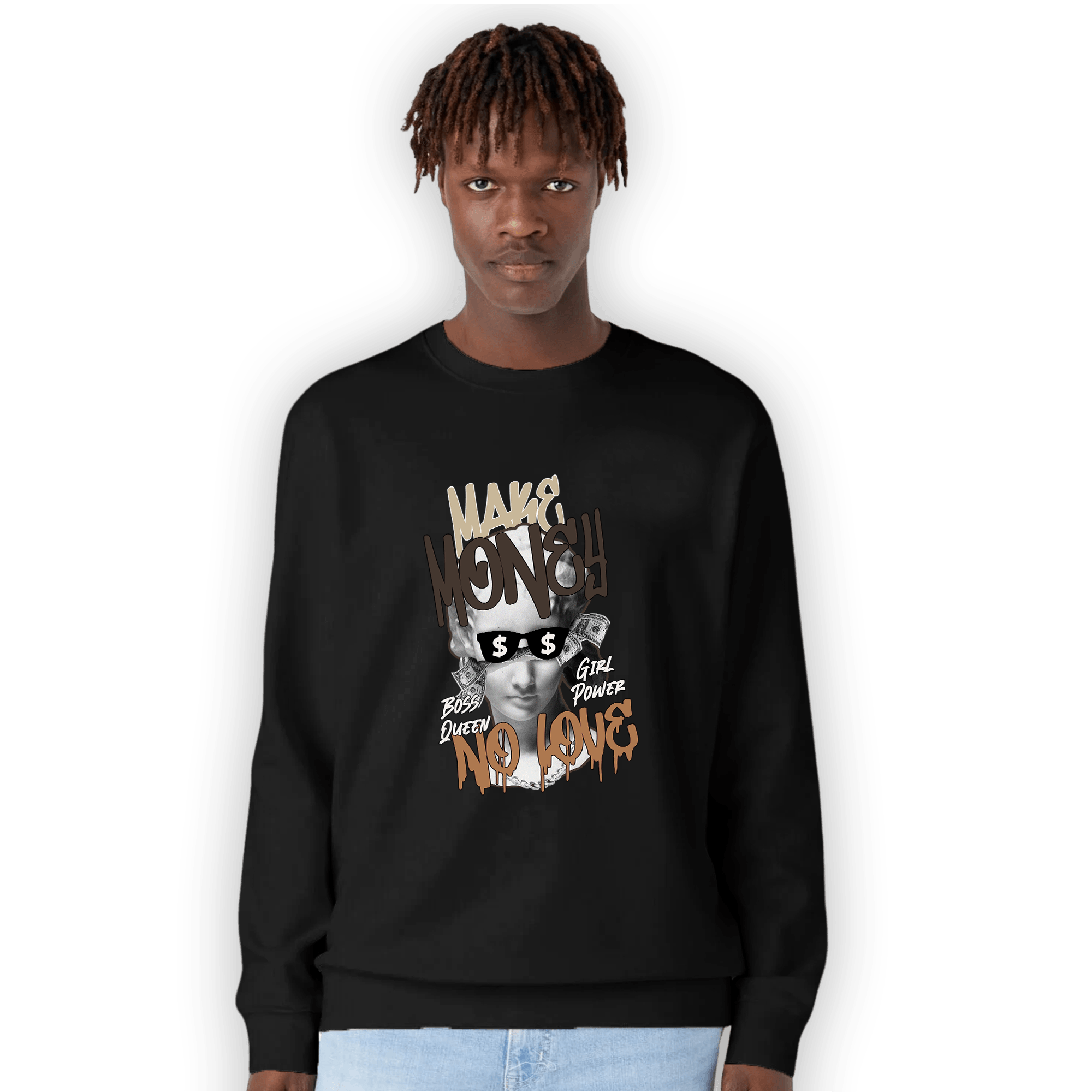 Jumpman Jack Sweatshirt Match Make Money No Love - NastyJamz