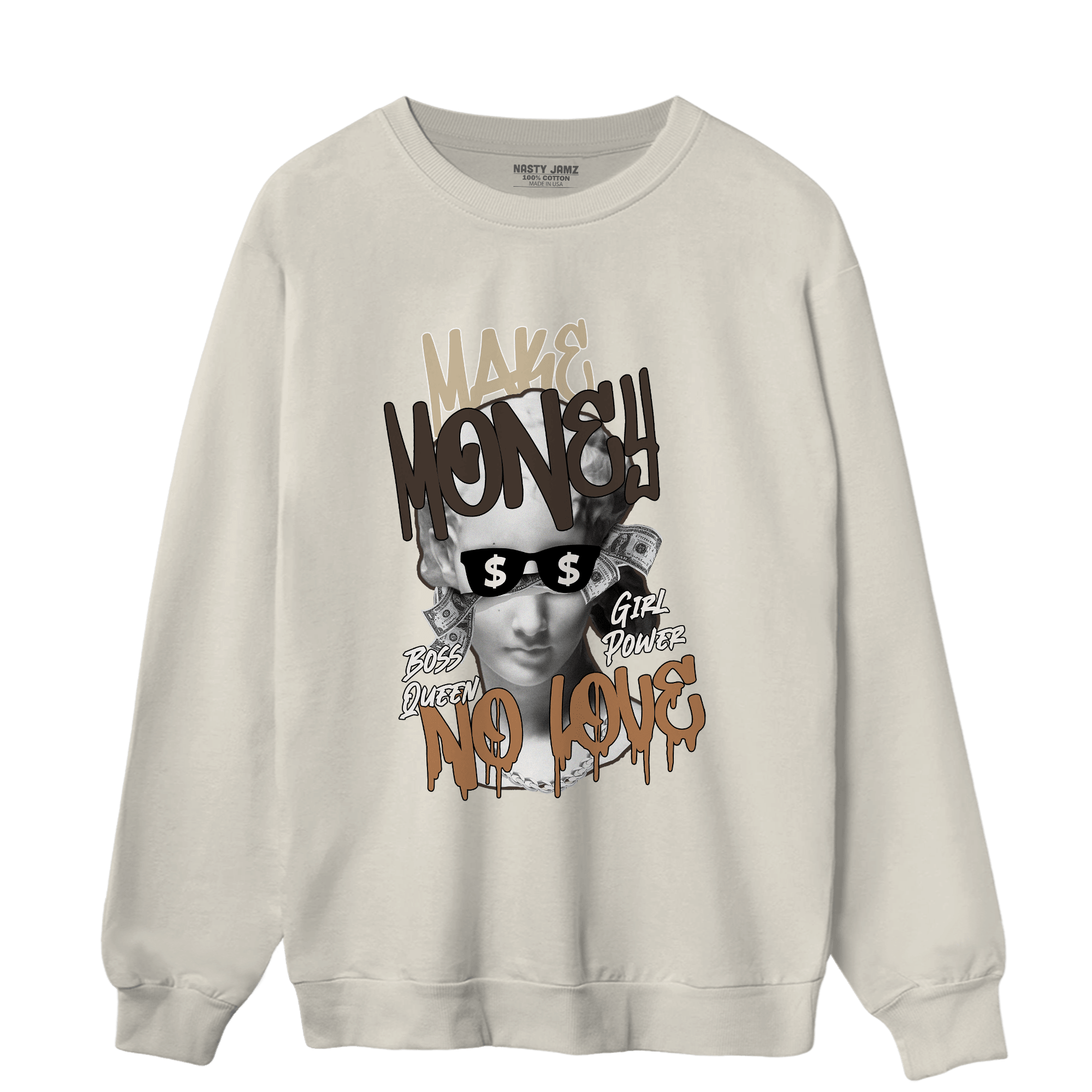 Jumpman Jack Sweatshirt Match Make Money No Love - NastyJamz