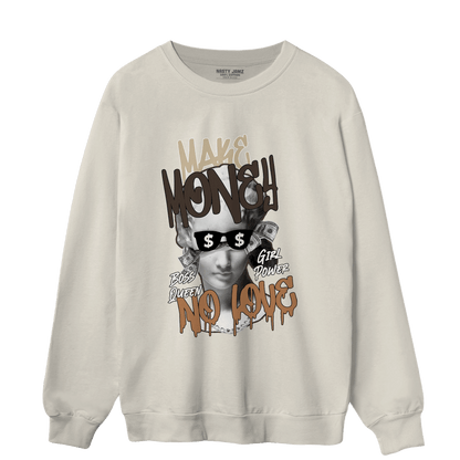 Jumpman Jack Sweatshirt Match Make Money No Love - NastyJamz