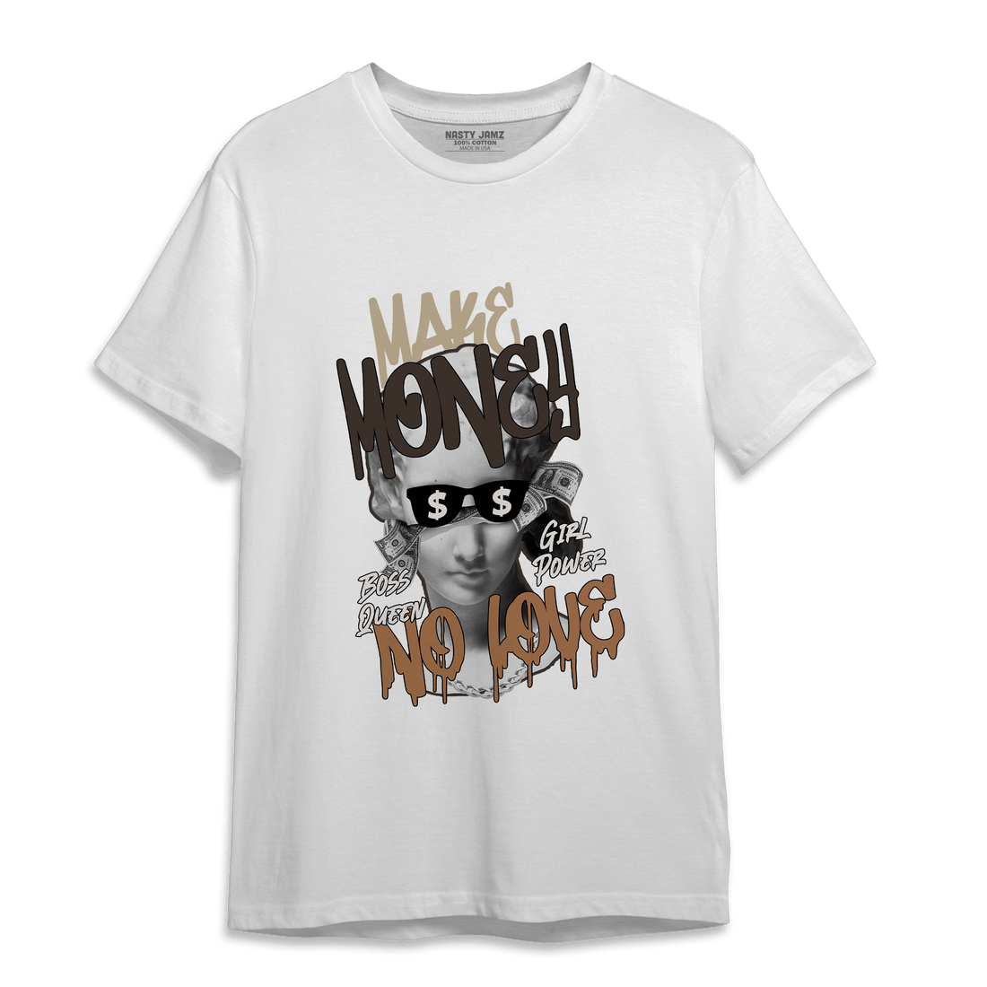 Jumpman Jack T Shirt Match Make Money No Love - NastyJamz