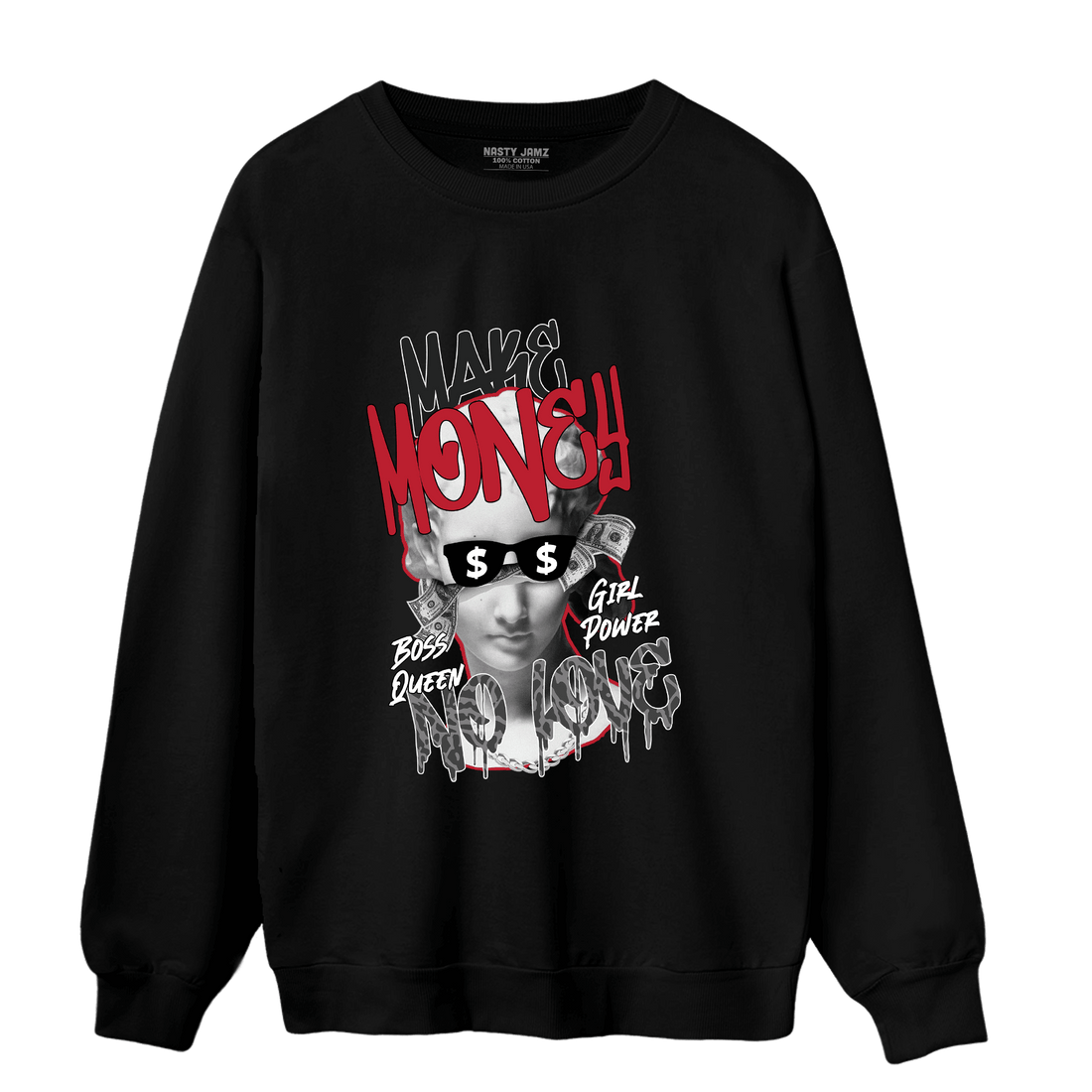 Spizike Low Bred Sweatshirt Match Make Money No Love - NastyJamz