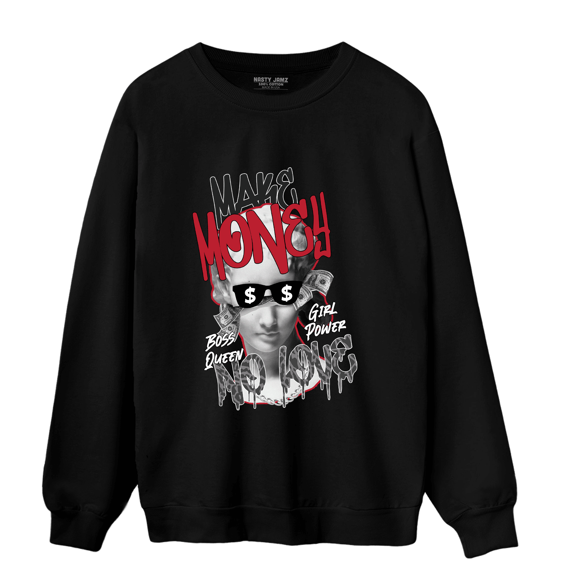 Spizike Low Bred Sweatshirt Match Make Money No Love - NastyJamz
