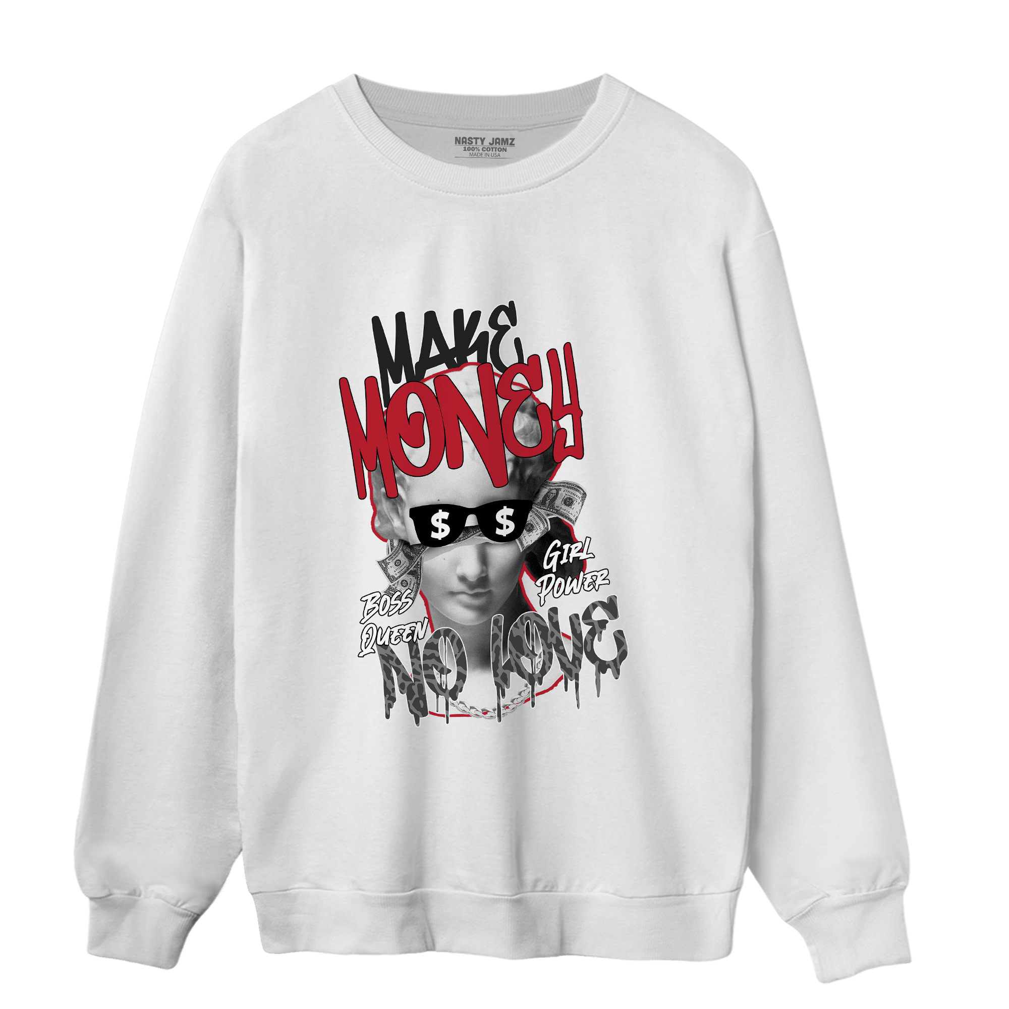 Spizike Low Bred Sweatshirt Match Make Money No Love - NastyJamz