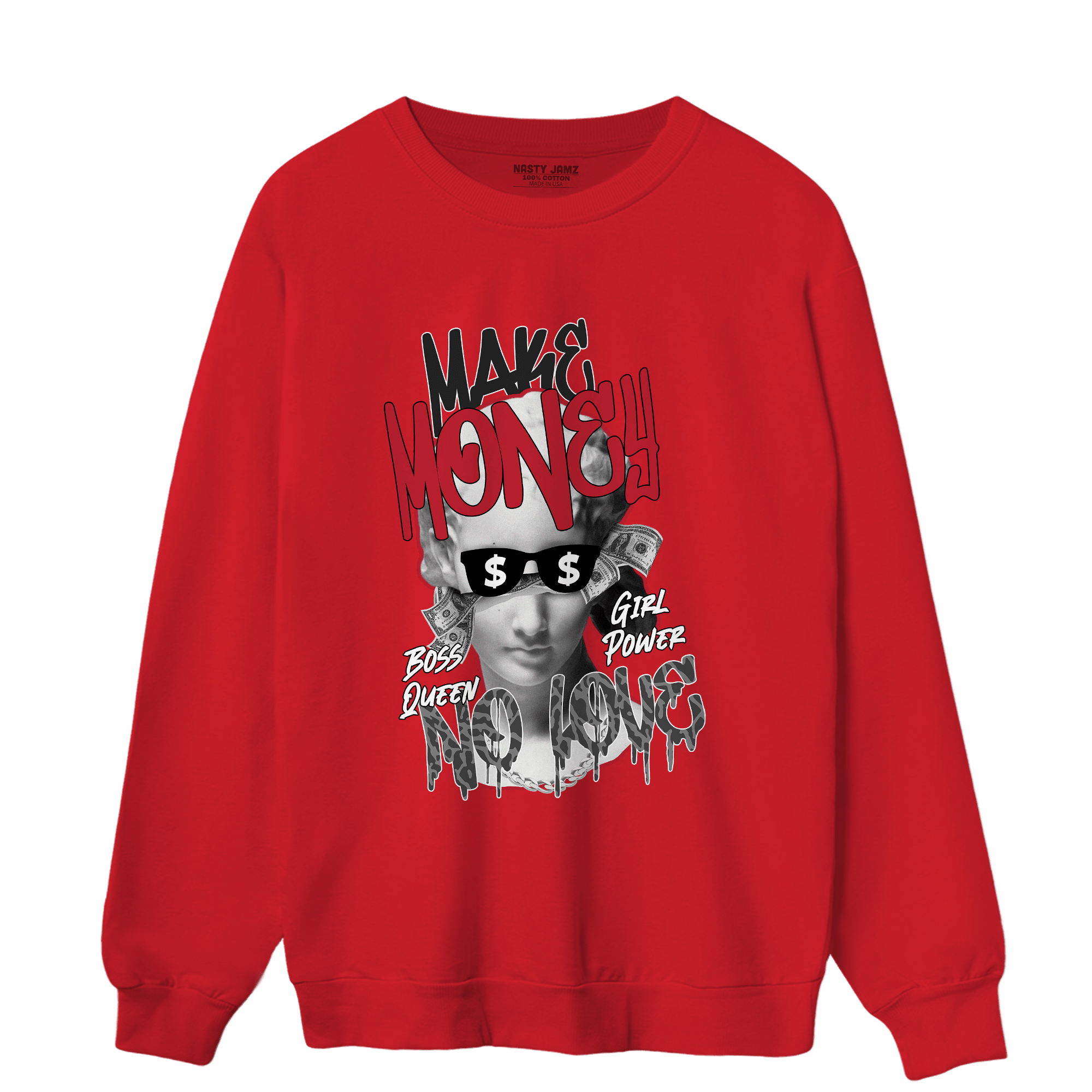 Spizike Low Bred Sweatshirt Match Make Money No Love - NastyJamz