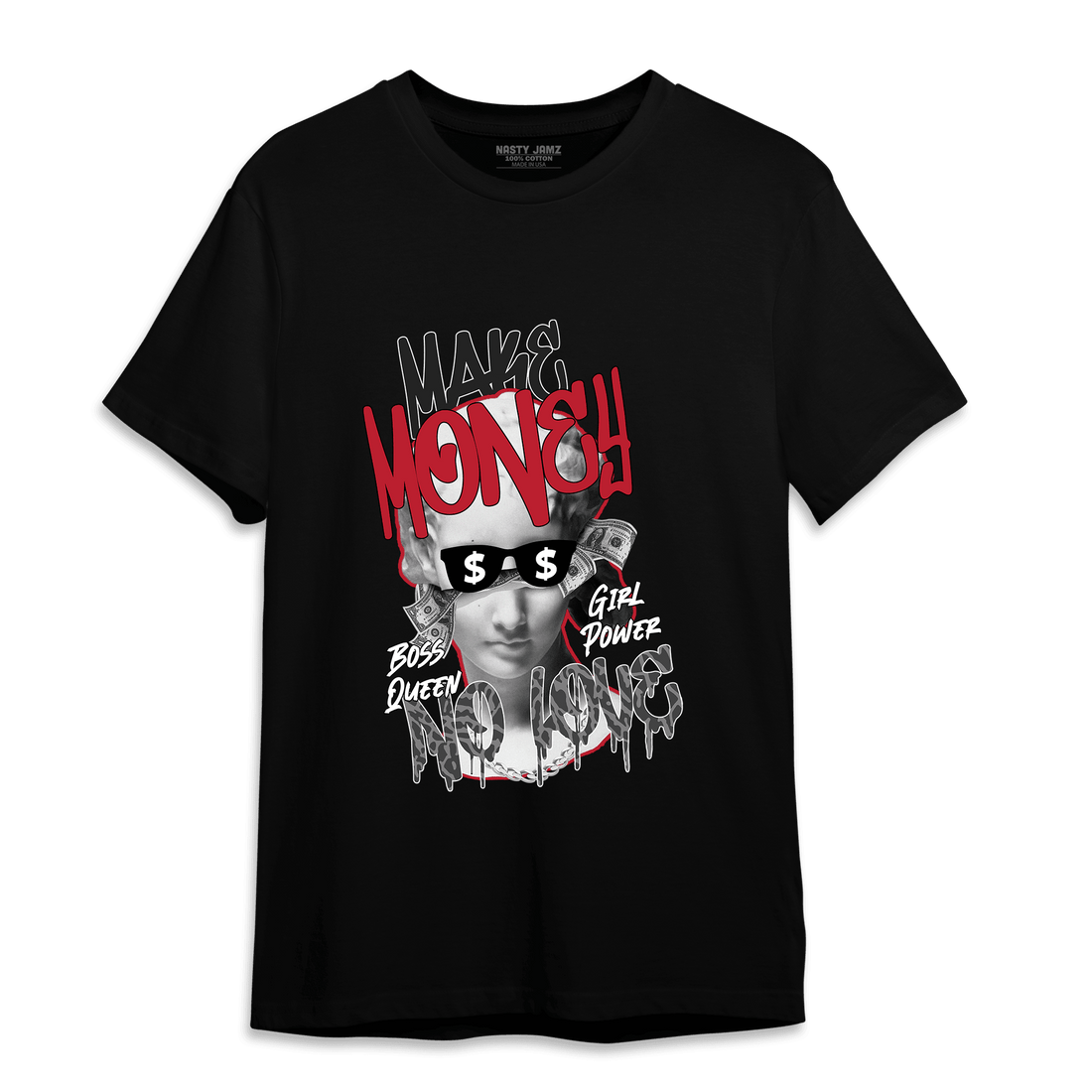 Spizike Low Bred T Shirt Match Make Money No Love - NastyJamz