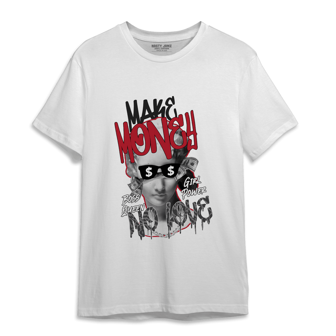 Spizike Low Bred T Shirt Match Make Money No Love - NastyJamz