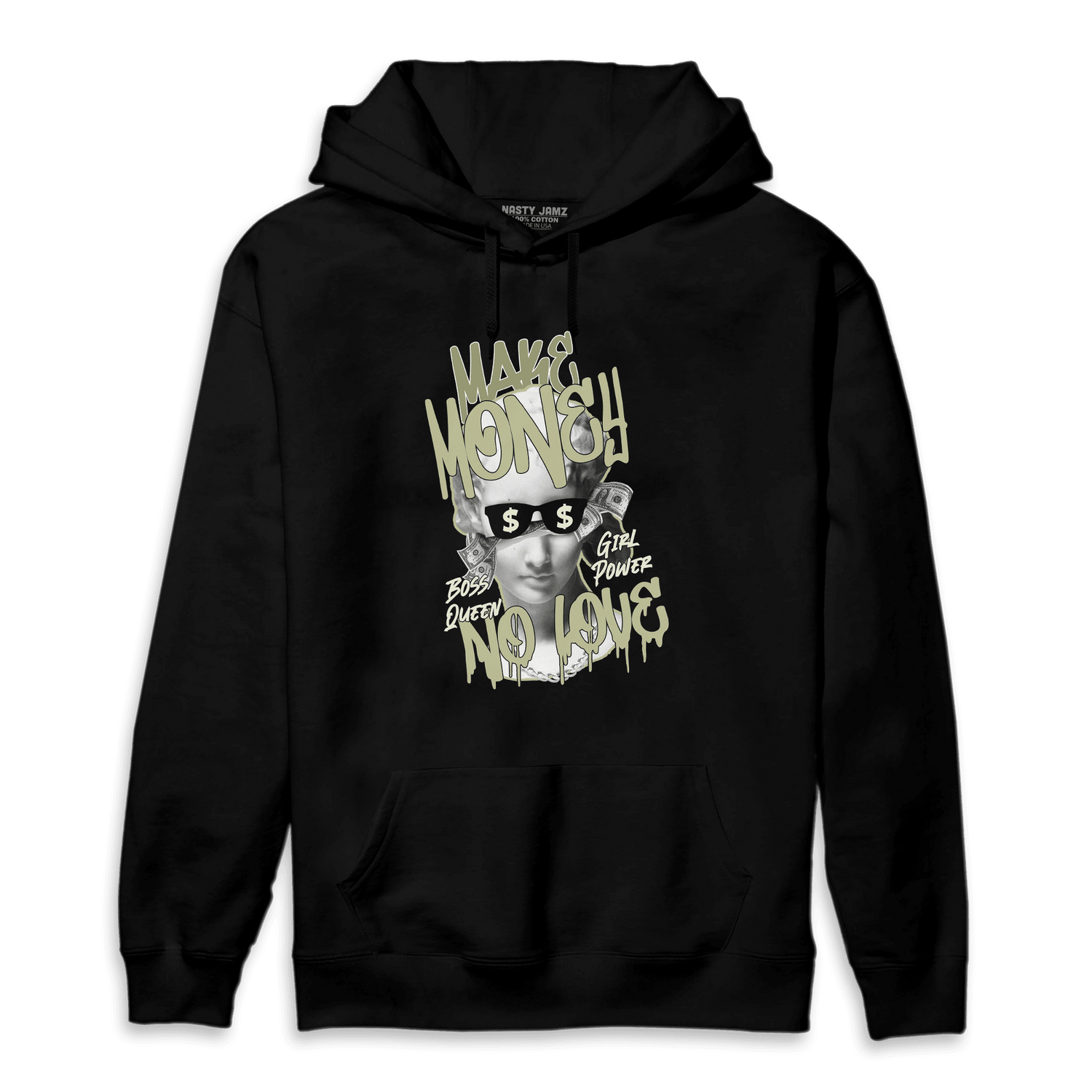 Yeezy Slide Resin Hoodie Match Make Money No Love - NastyJamz