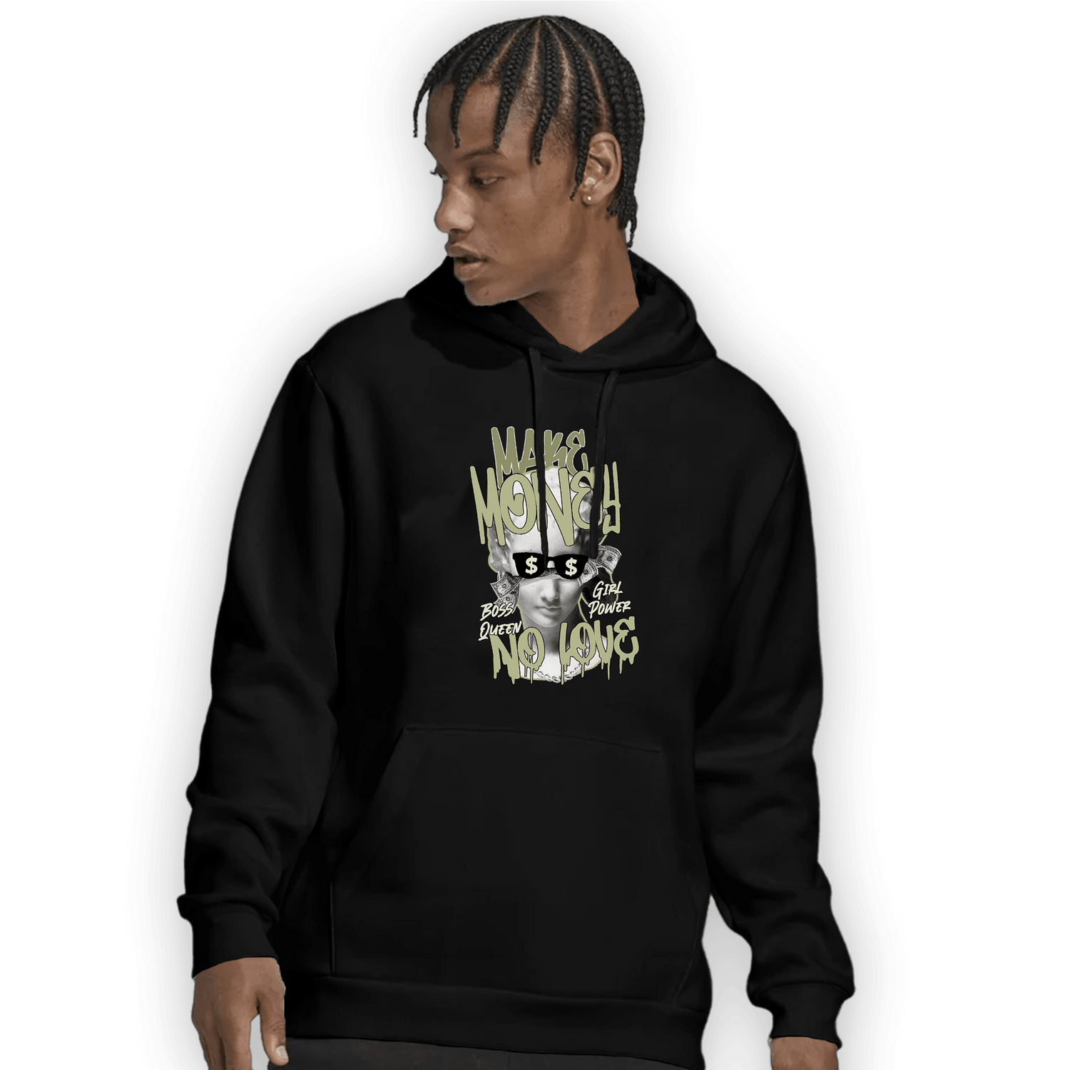 Yeezy Slide Resin Hoodie Match Make Money No Love - NastyJamz