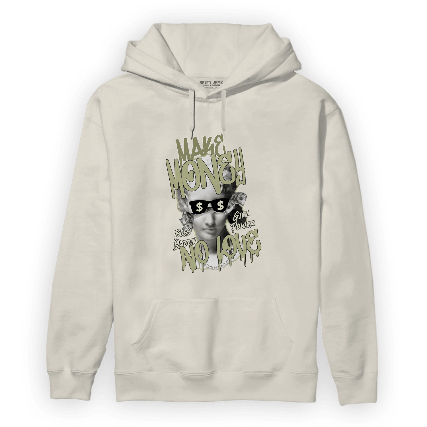 Yeezy Slide Resin Hoodie Match Make Money No Love - NastyJamz