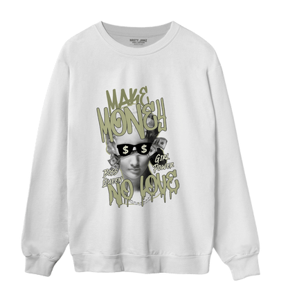 Yeezy Slide Resin Sweatshirt Match Make Money No Love - NastyJamz