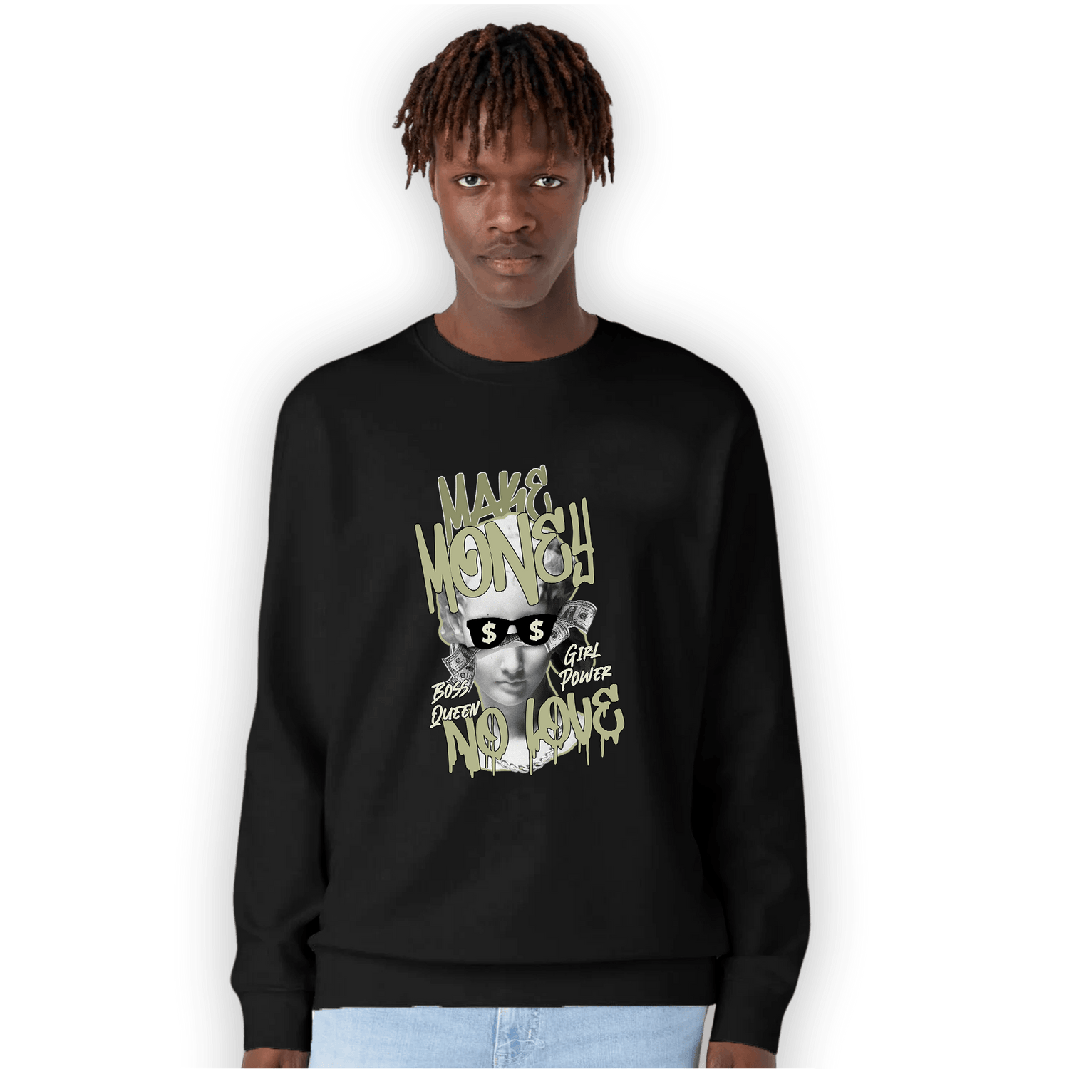 Yeezy Slide Resin Sweatshirt Match Make Money No Love - NastyJamz