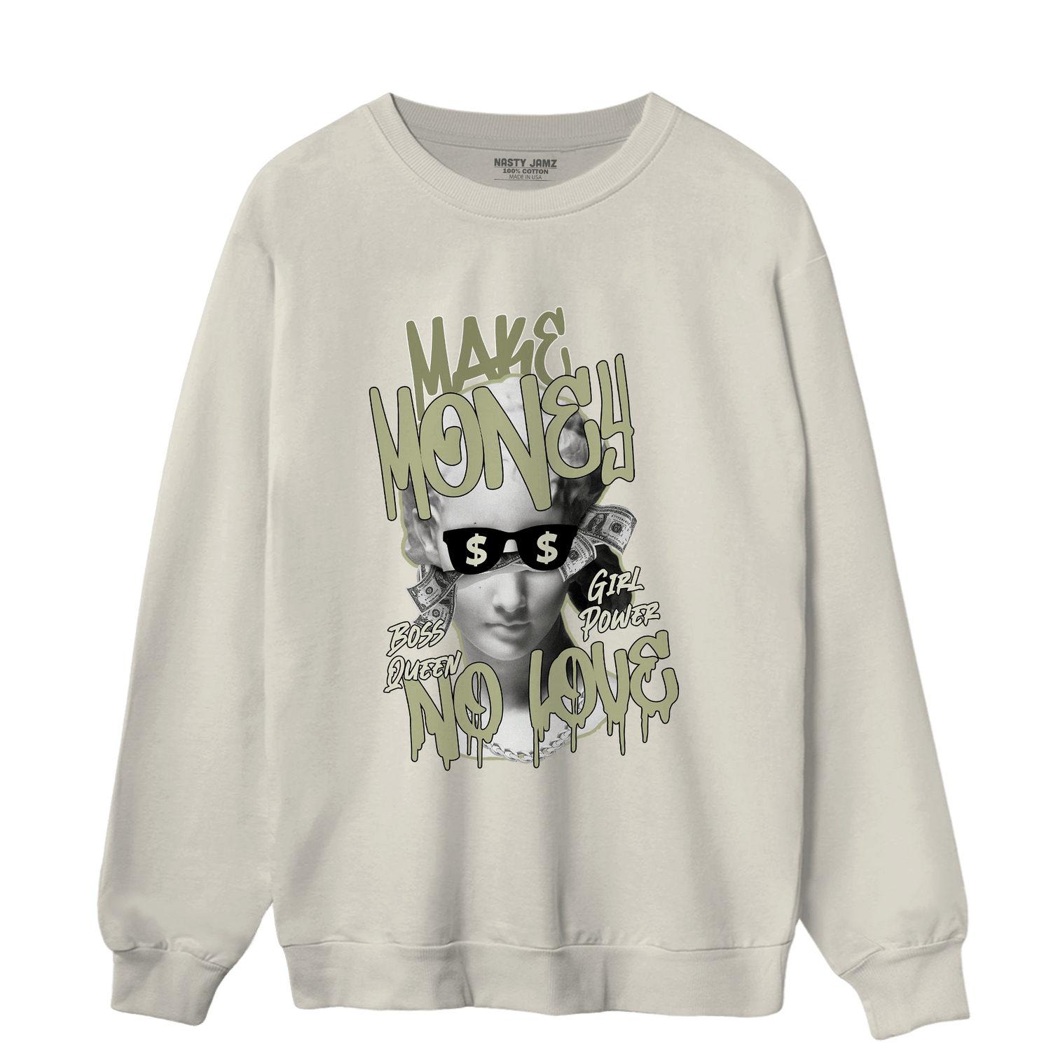 Yeezy Slide Resin Sweatshirt Match Make Money No Love - NastyJamz