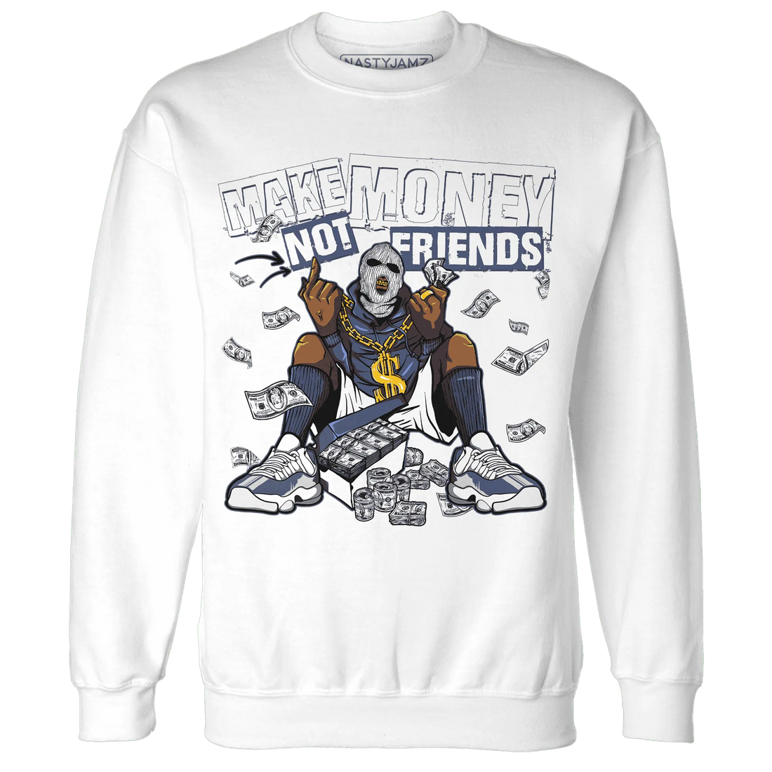 Low-Diffused-Blue-11s-Sweatshirt-Match-Make-Money-Not-Friends