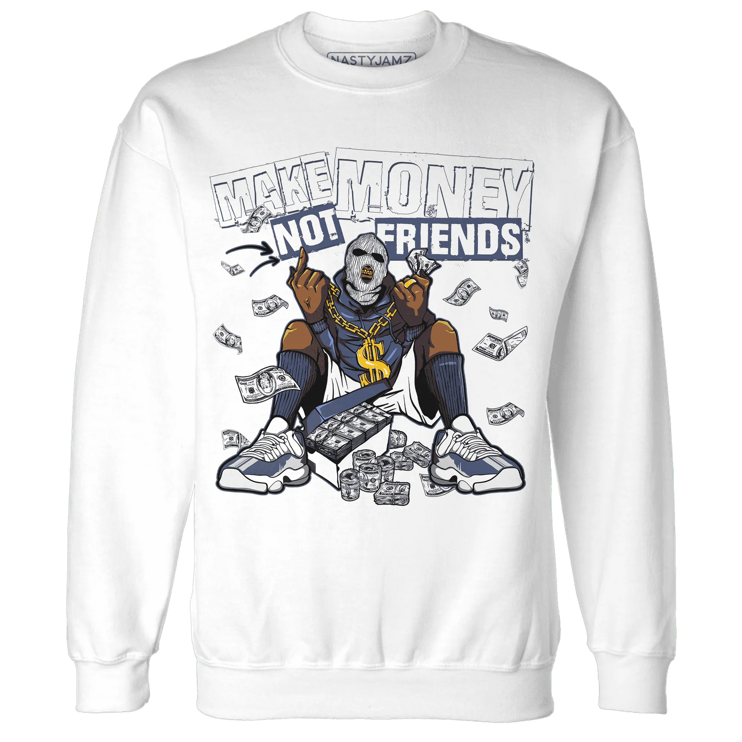 Low-Diffused-Blue-11s-Sweatshirt-Match-Make-Money-Not-Friends