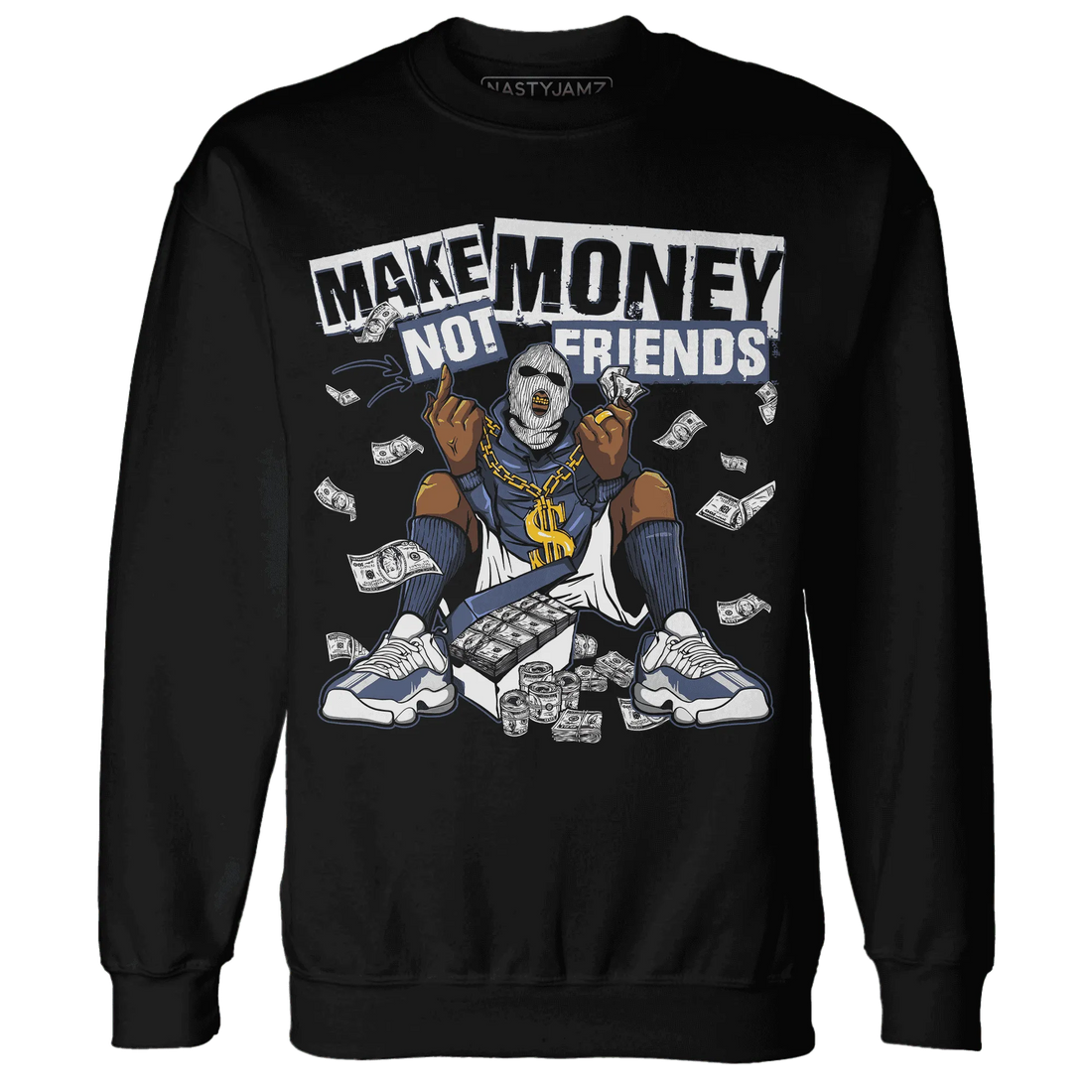 Low-Diffused-Blue-11s-Sweatshirt-Match-Make-Money-Not-Friends