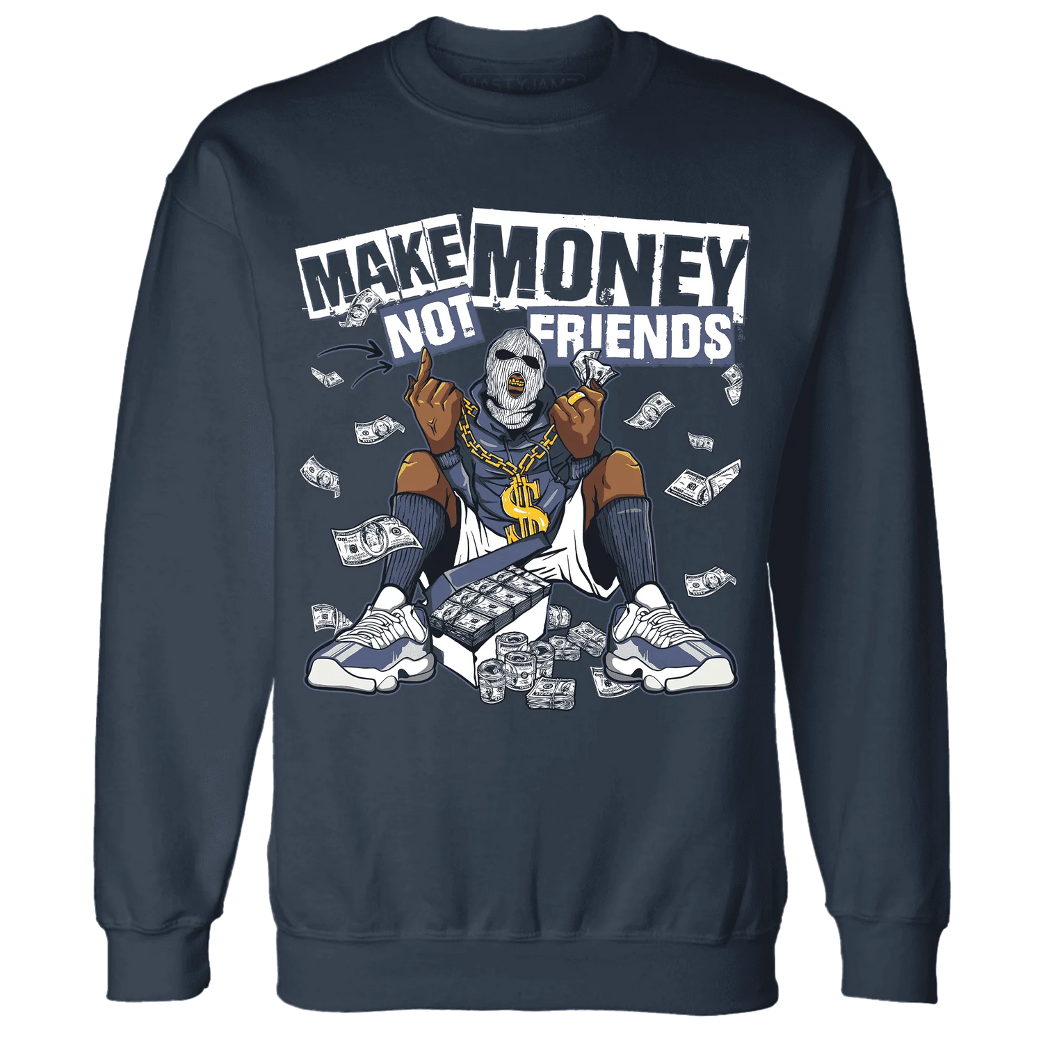 Low-Diffused-Blue-11s-Sweatshirt-Match-Make-Money-Not-Friends