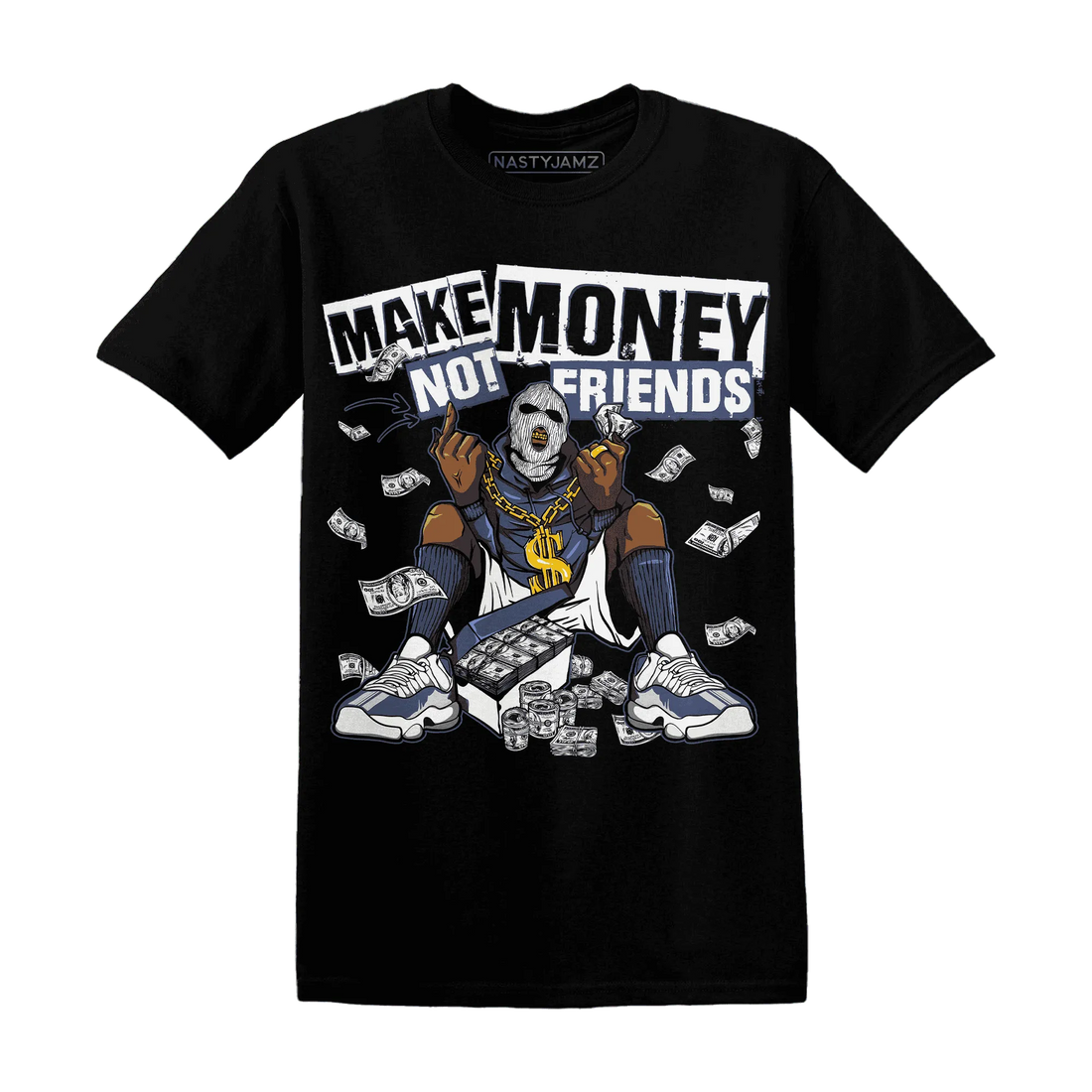 Low-Diffused-Blue-11s-T-Shirt-Match-Make-Money-Not-Friends