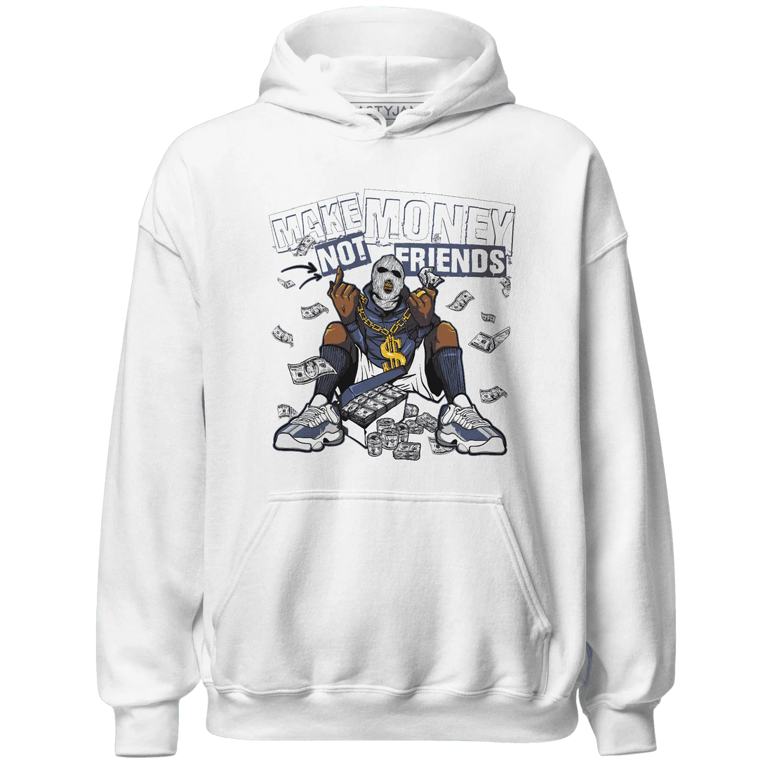 Low-Diffused-Blue-11s-Hoodie-Match-Make-Money-Not-Friends