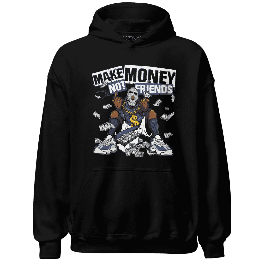 Low-Diffused-Blue-11s-Hoodie-Match-Make-Money-Not-Friends
