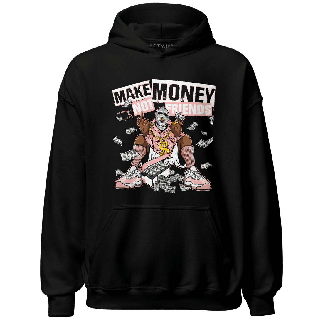 Low Legend Pink 11s Hoodie Match Make Money Not Friends - NastyJamz