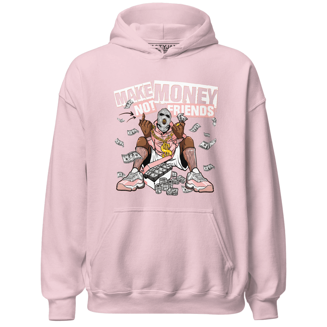Low Legend Pink 11s Hoodie Match Make Money Not Friends - NastyJamz
