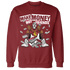 High 85 Metallic Burgundy 1s Sweatshirt Match Make Money Not Friends - NastyJamz