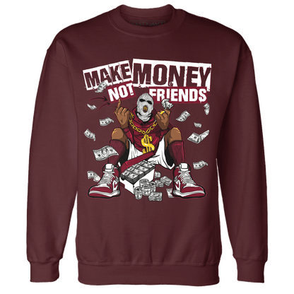 High White Team Red 1s Sweatshirt Match Make Money Not Friends - NastyJamz