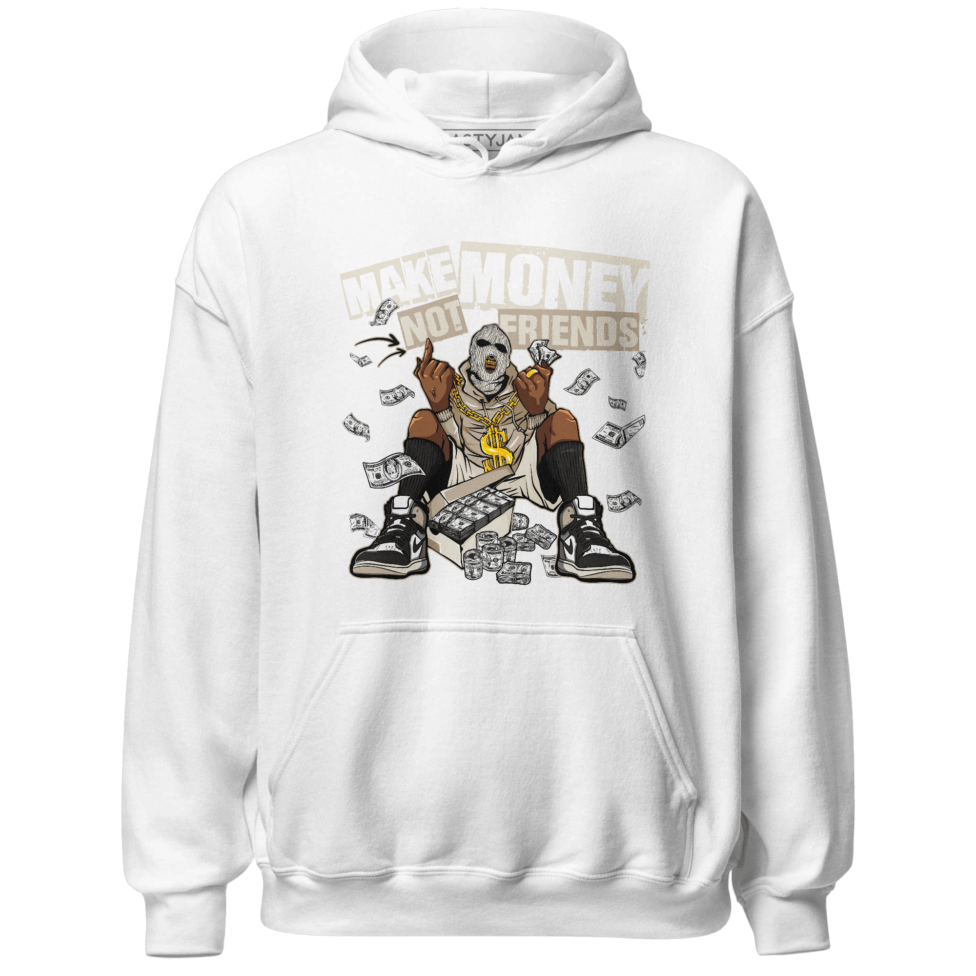 Latte 1s Hoodie Match Make Money Not Friends - NastyJamz