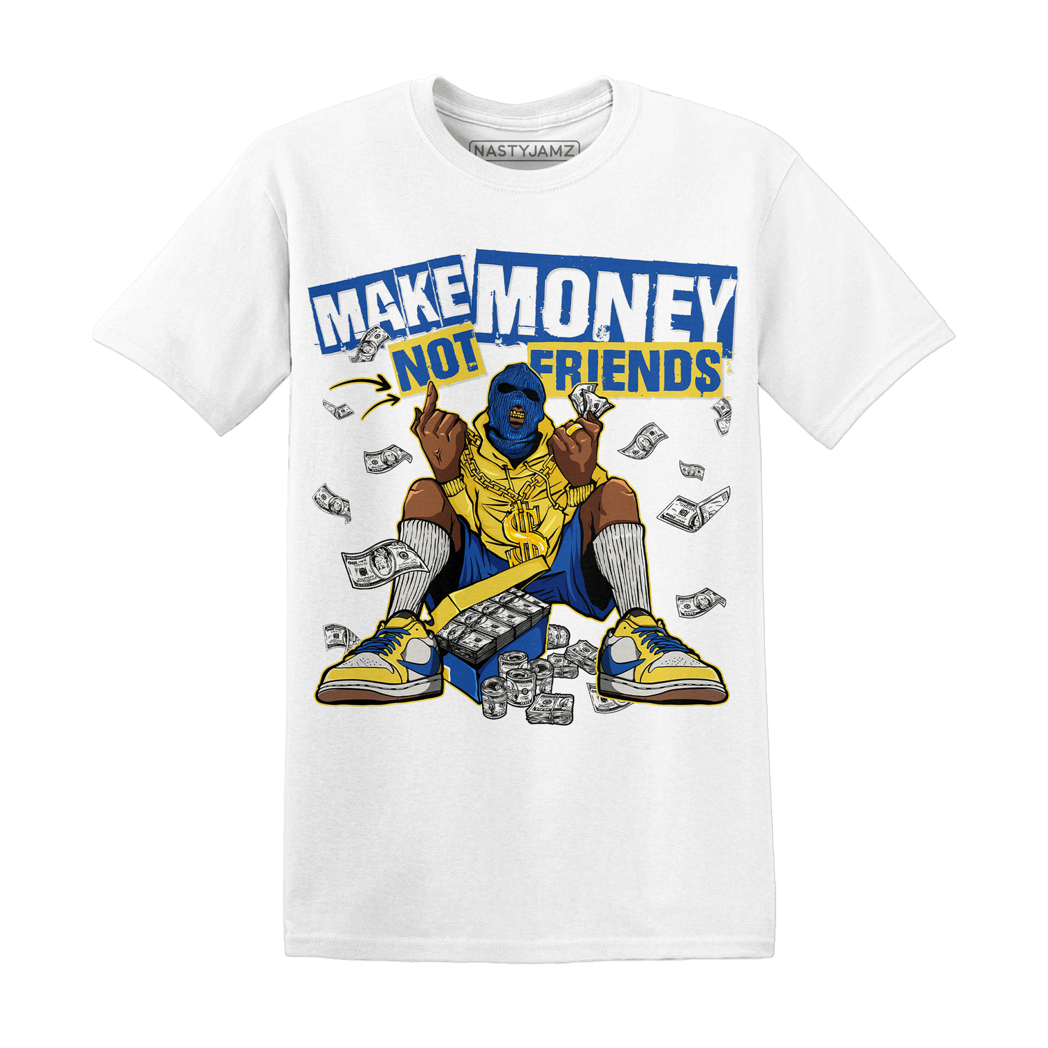 Low OG Canary TVSC 1s T Shirt Match Make Money Not Friends - NastyJamz