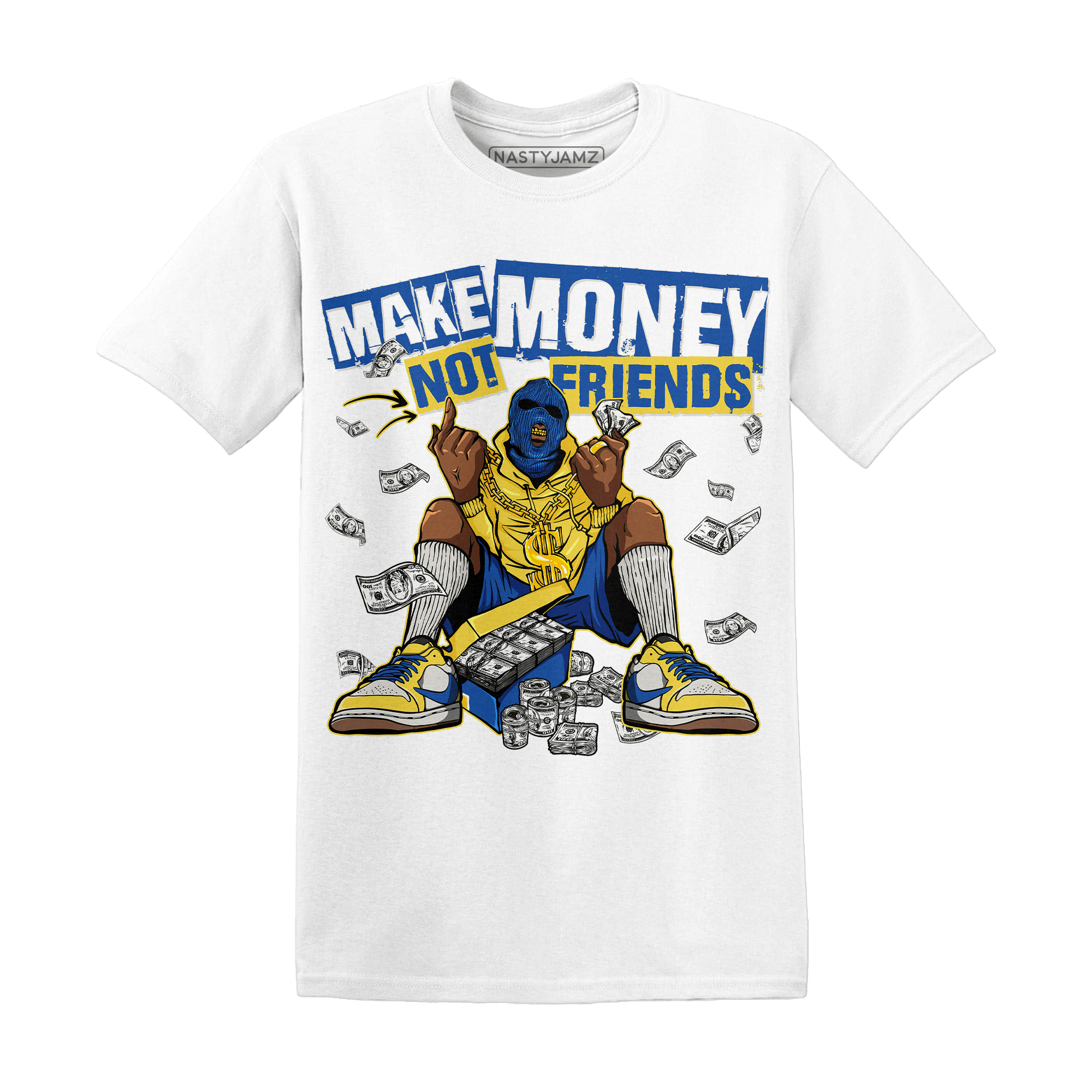 Low OG Canary TVSC 1s T Shirt Match Make Money Not Friends - NastyJamz