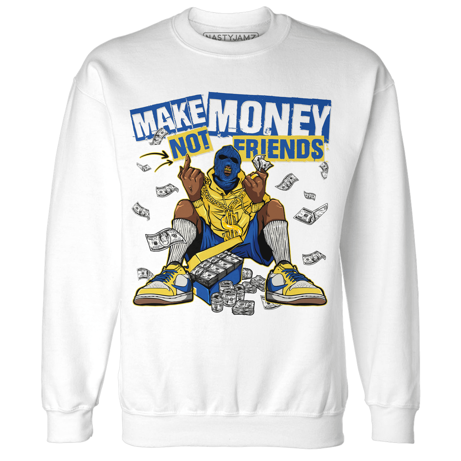 Low OG Canary TVSC 1s Sweatshirt Match Make Money Not Friends - NastyJamz