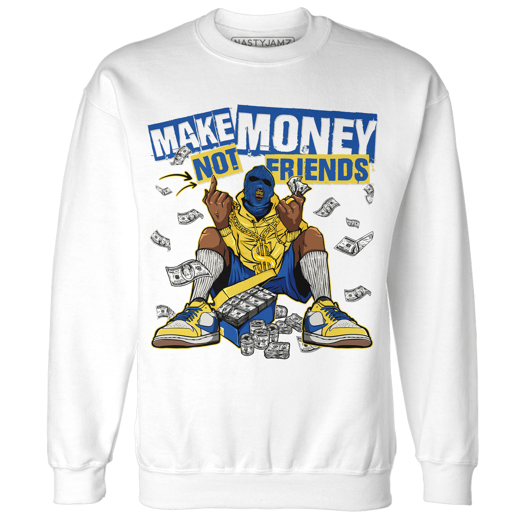 Low OG Canary TVSC 1s Sweatshirt Match Make Money Not Friends - NastyJamz