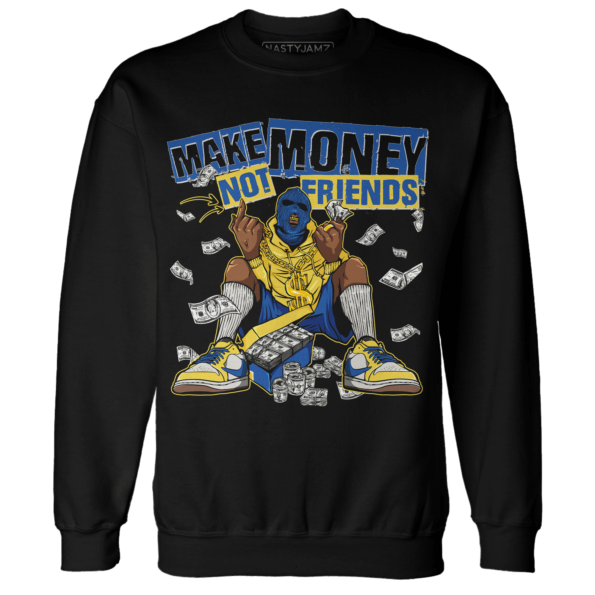 Low OG Canary TVSC 1s Sweatshirt Match Make Money Not Friends - NastyJamz