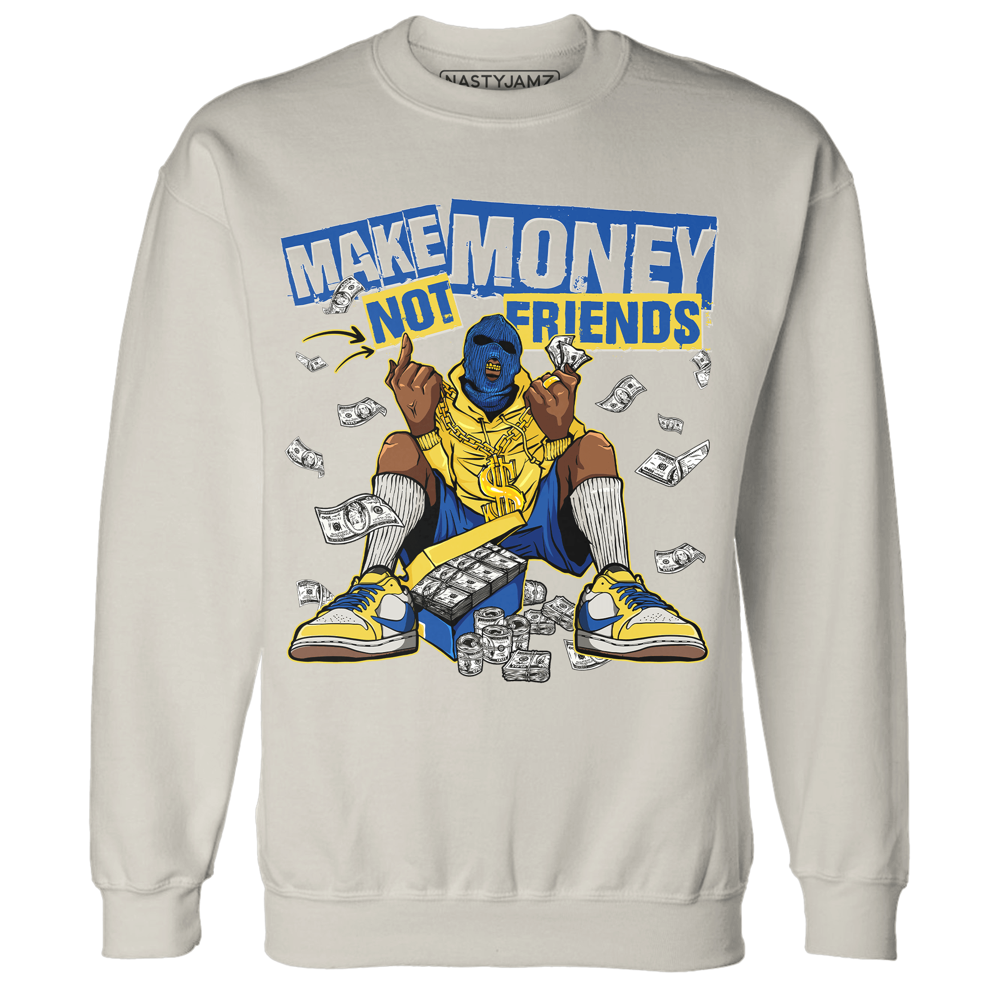Low OG Canary TVSC 1s Sweatshirt Match Make Money Not Friends - NastyJamz