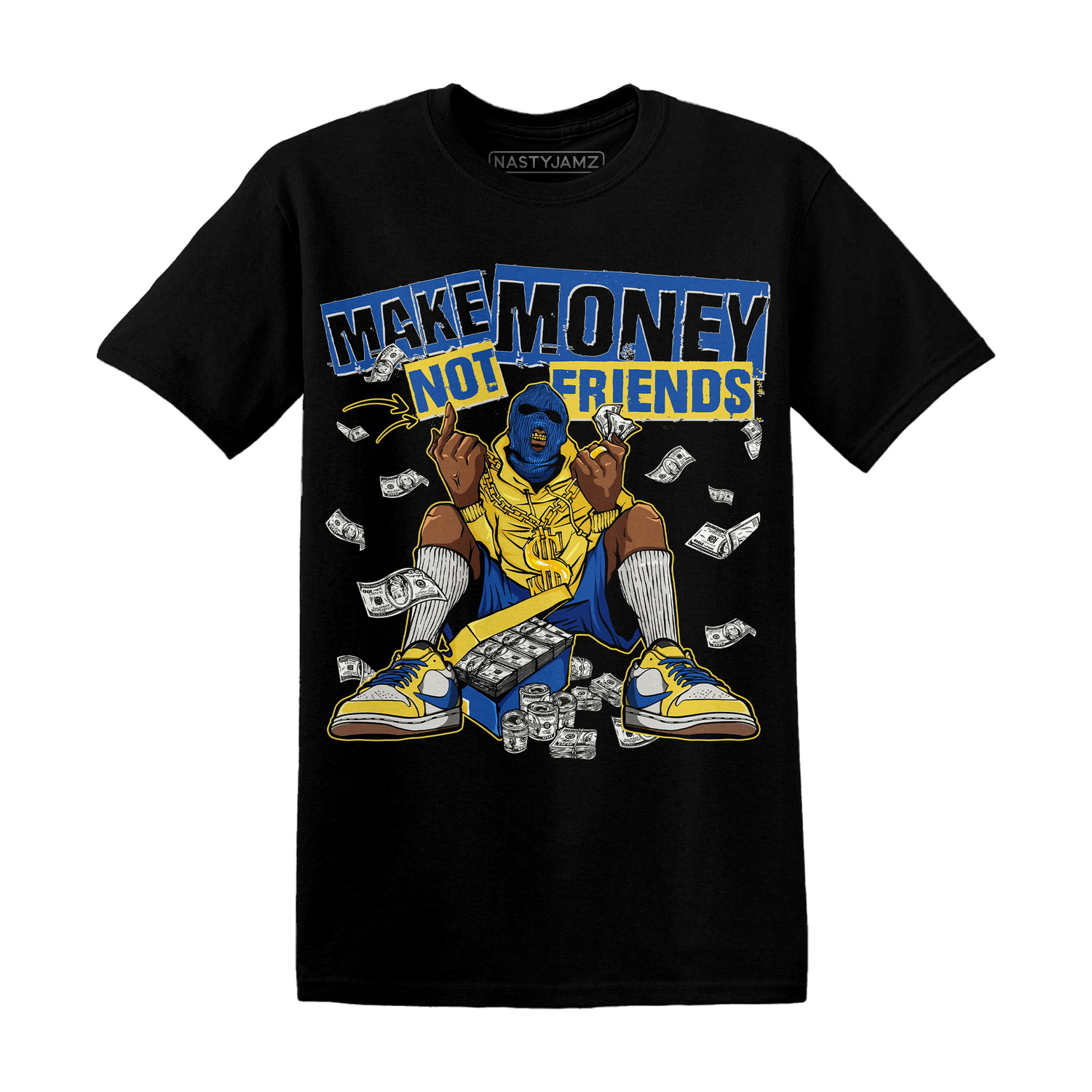 Low OG Canary TVSC 1s T Shirt Match Make Money Not Friends - NastyJamz
