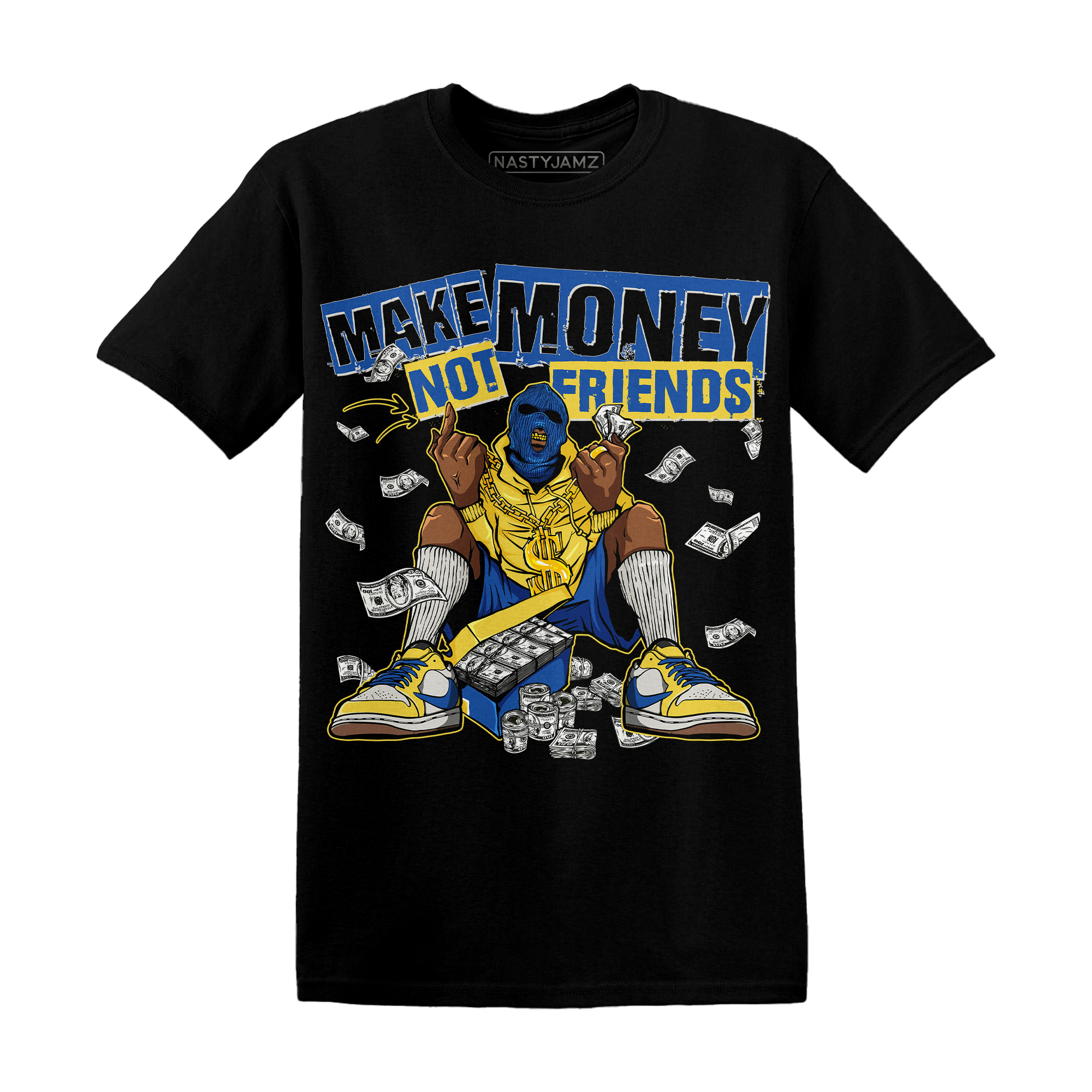 Low OG Canary TVSC 1s T Shirt Match Make Money Not Friends - NastyJamz