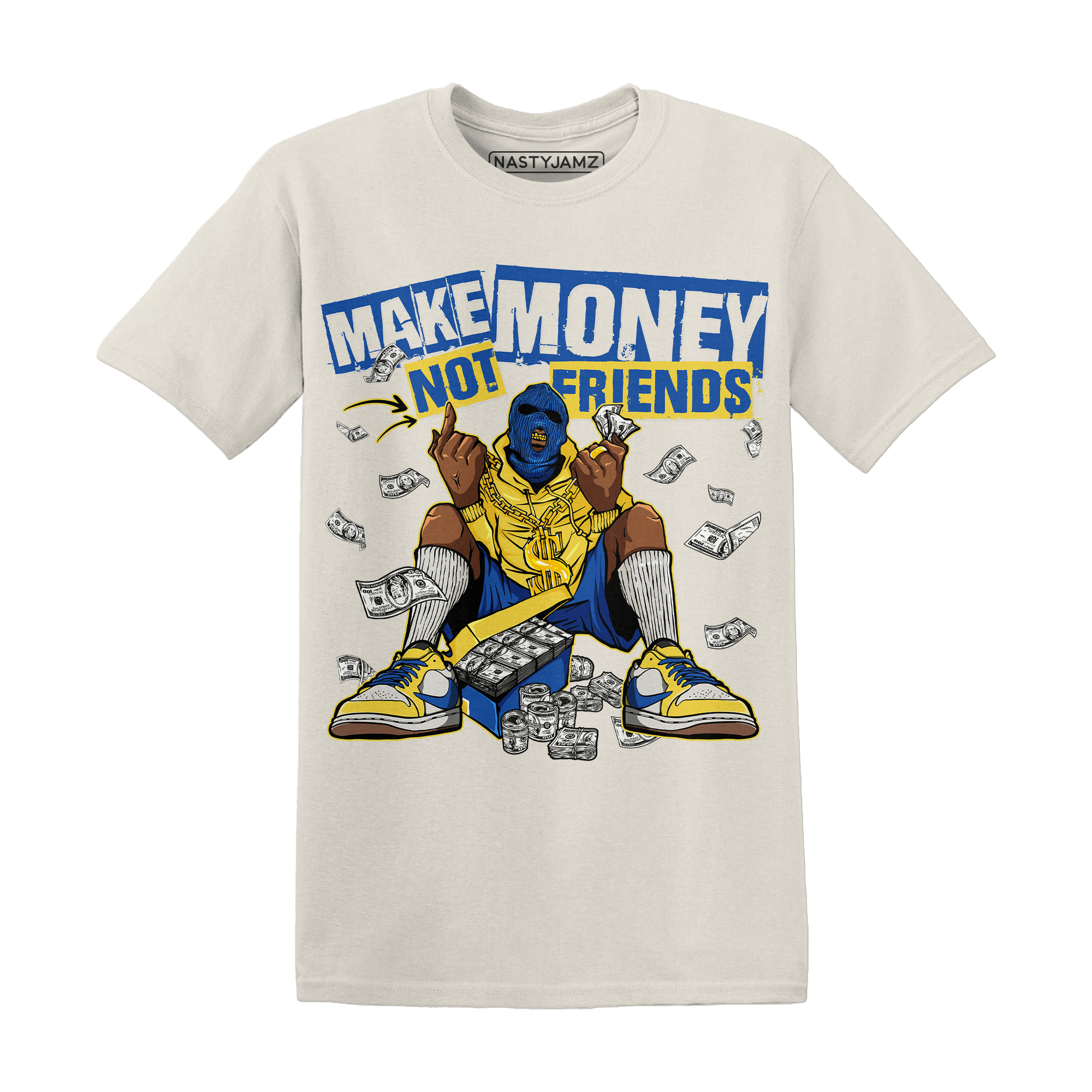 Low OG Canary TVSC 1s T Shirt Match Make Money Not Friends - NastyJamz