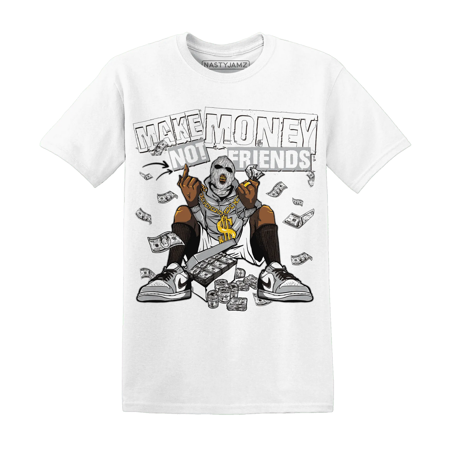 Wolf-Grey-1s-T-Shirt-Match-Make-Money-Not-Friends