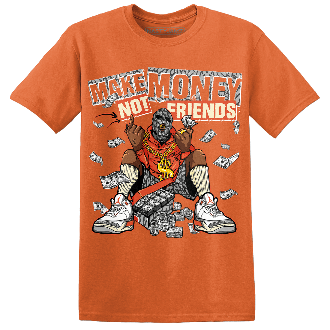 Georgia Peach 3s T Shirt Match Make Money Not Friends - NastyJamz