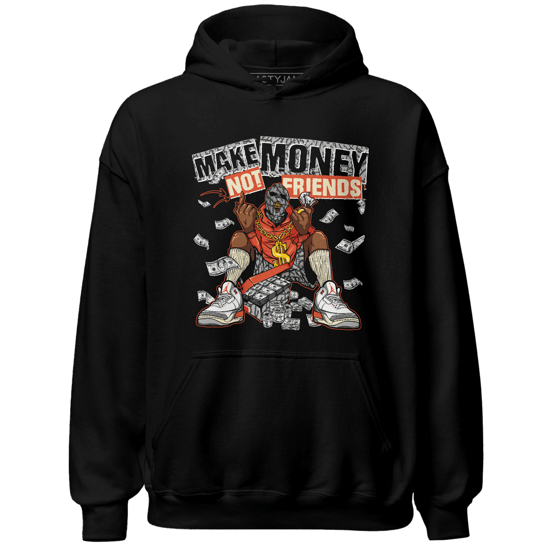 Georgia Peach 3s Hoodie Match Make Money Not Friends - NastyJamz