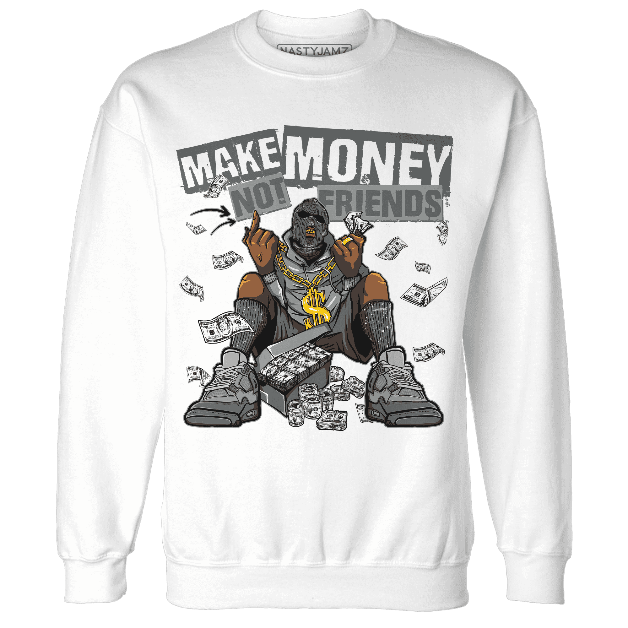 Paris Olympicsss 4s Sweatshirt Match Make Money Not Friends - NastyJamz