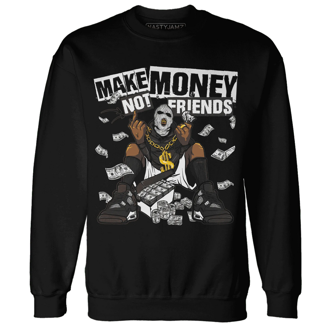 White-Thunder-4s-Sweatshirt-Match-Make-Money-Not-Friends