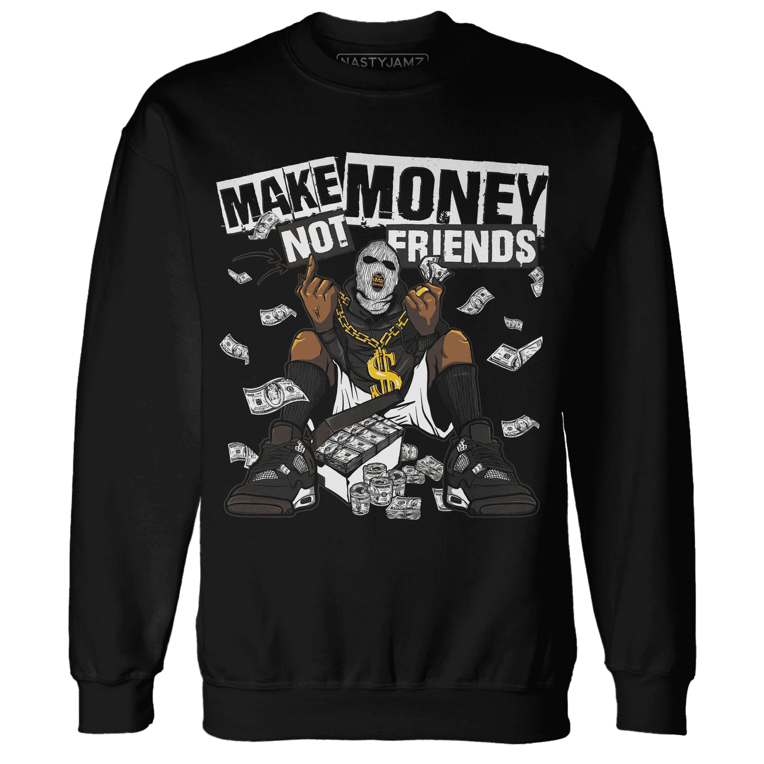 White-Thunder-4s-Sweatshirt-Match-Make-Money-Not-Friends